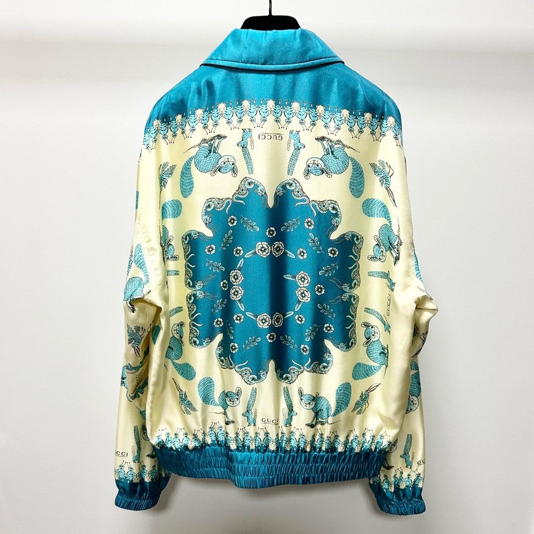 Gucci GUCCI Freya Hartas Silk Silk Bomber Jacket 44 Size US S / EU 44-46 / 1 - 7 Thumbnail