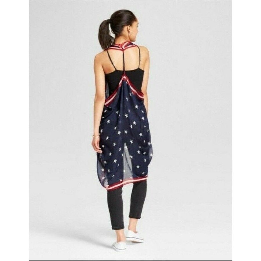Mossimo Mossimo Women's Americana Layering Shawl/Kimono Patriotic Size ONE SIZE - 2 Thumbnail