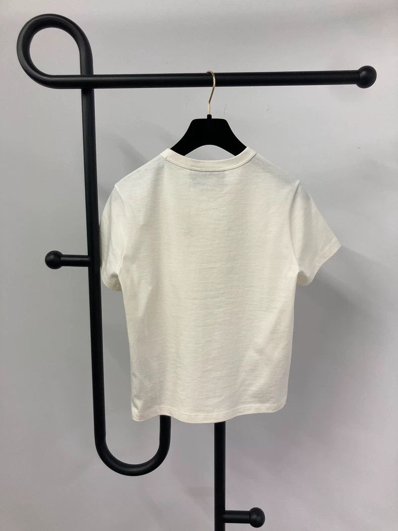 Gucci Gucci Rhinestone logo white short-sleeved T-shirt Size S / US 4 / IT 40 - 2 Thumbnail