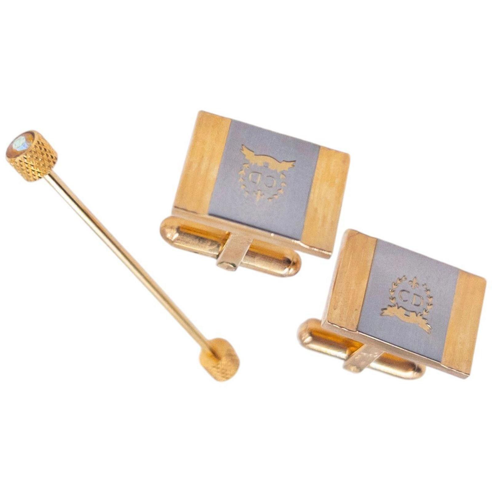 Christian Dior Monsieur Vintage Dior Cuff Links & Tie Pin Set Size ONE SIZE - 4 Thumbnail