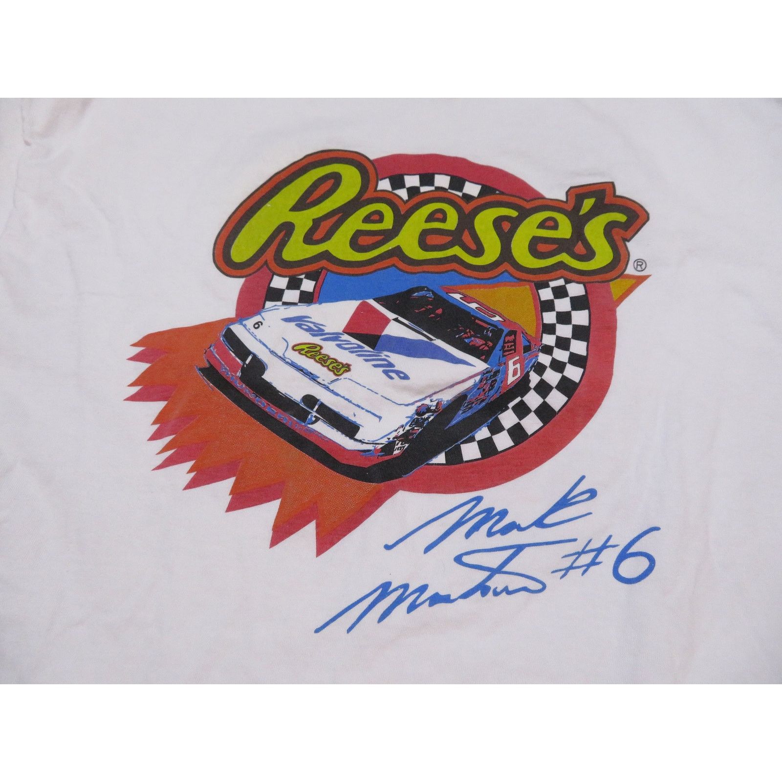 All Sport NASCAR Mark Martin Reeses T-Shirt Double Sided White XL Size US XL / EU 56 / 4 - 2 Thumbnail