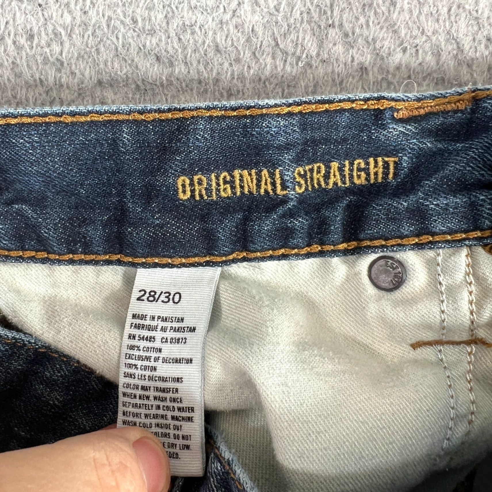 American Eagle Outfitters American Eagle Jeans Men's 28x30 (Fits 28x27.5) Blue Original Straight Stretch Size US 28 / EU 44 - 7 Thumbnail