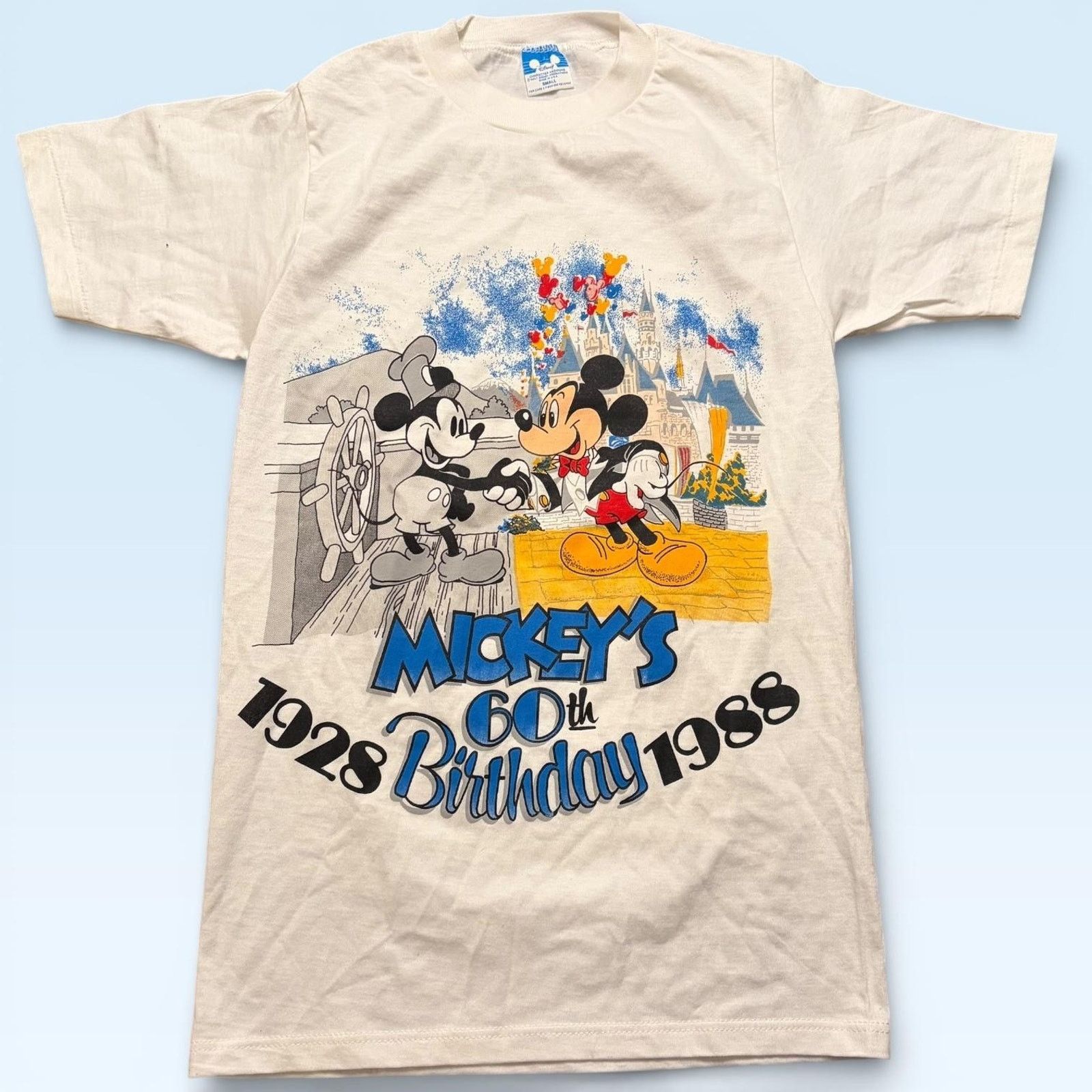 Disney Vtg Disney Mickey Mouse Shirt Mens Small 60th Birthday 1988 Size US S / EU 44-46 / 1 - 1 Thumbnail