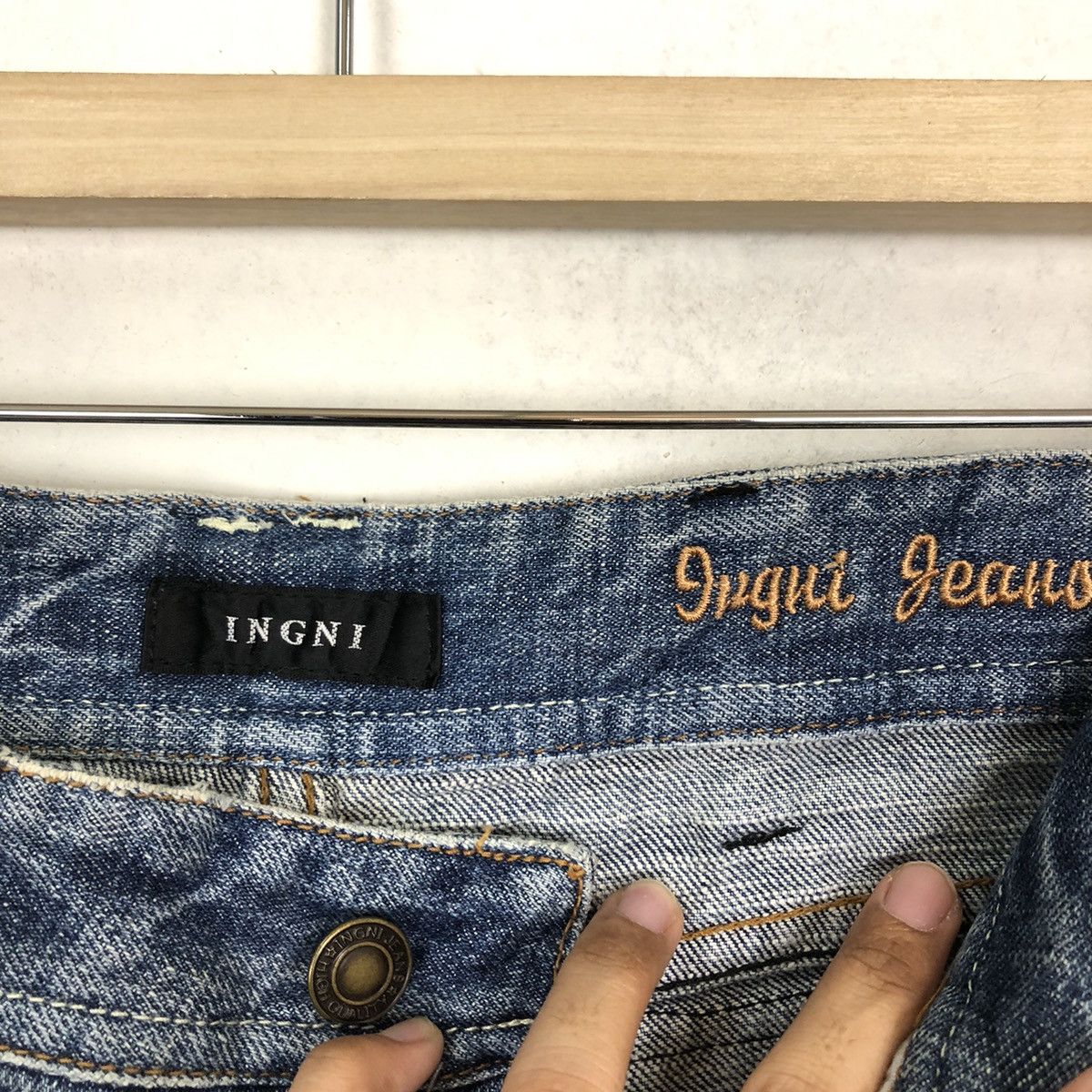 Japanese Brand 🔥RARE BOWCUT DISTRESSED DENIM JEANS INGNI JAPAN Size US 26 / EU 42 - 13 Thumbnail