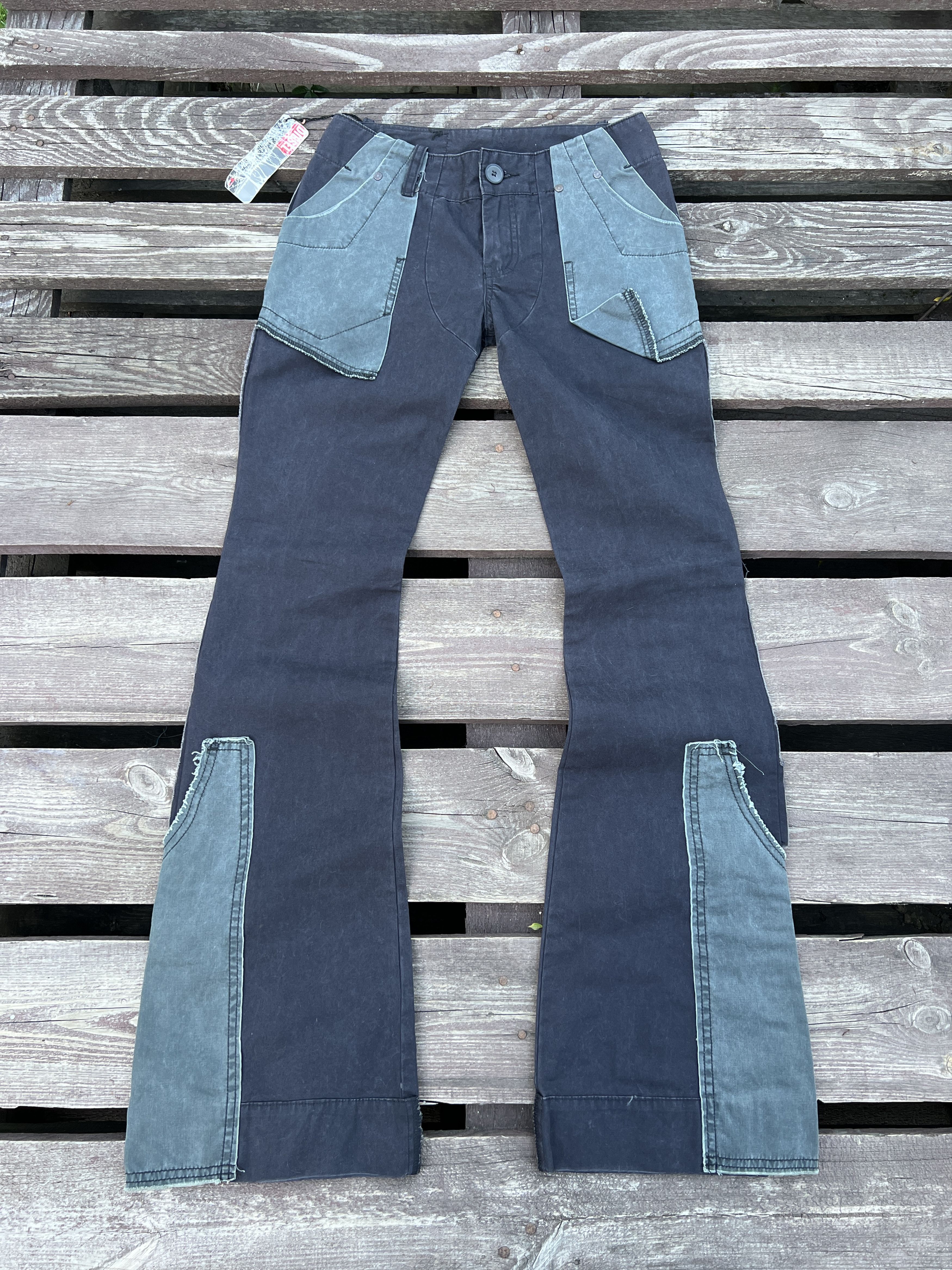 Diesel Vintage Y2K Distressed Flare Washed Pants