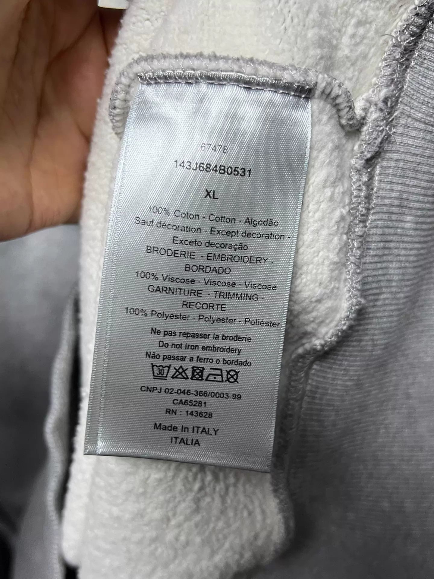 Dior Dior Gray XL Sweatshirt Size US XL / EU 56 / 4 - 4 Thumbnail