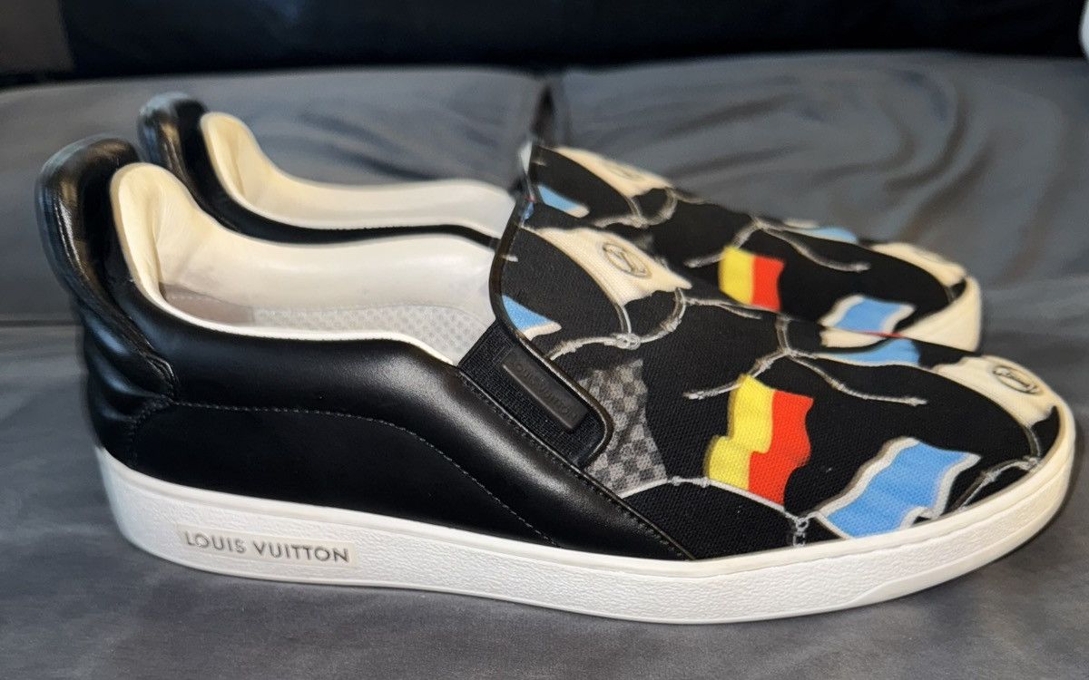 Louis Vuitton Louis Vuitton Frontrow Flags Slip On Sneakers Men’s Size 8 Size US 8 / EU 41 - 2 Thumbnail