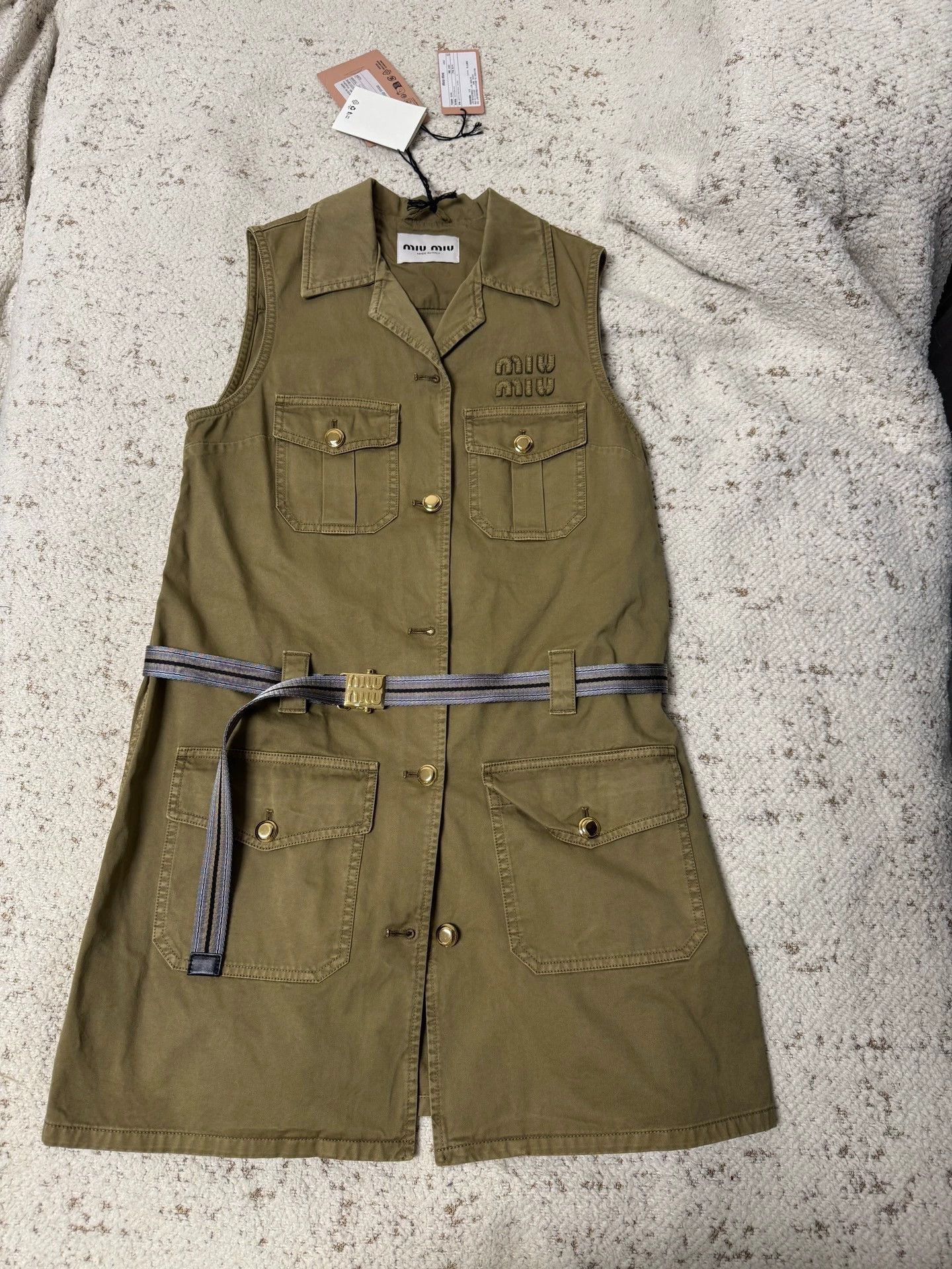 Miu Miu MIU MIU 2025 belted dress new with tags Size S / US 4 / IT 40 - 1 Thumbnail