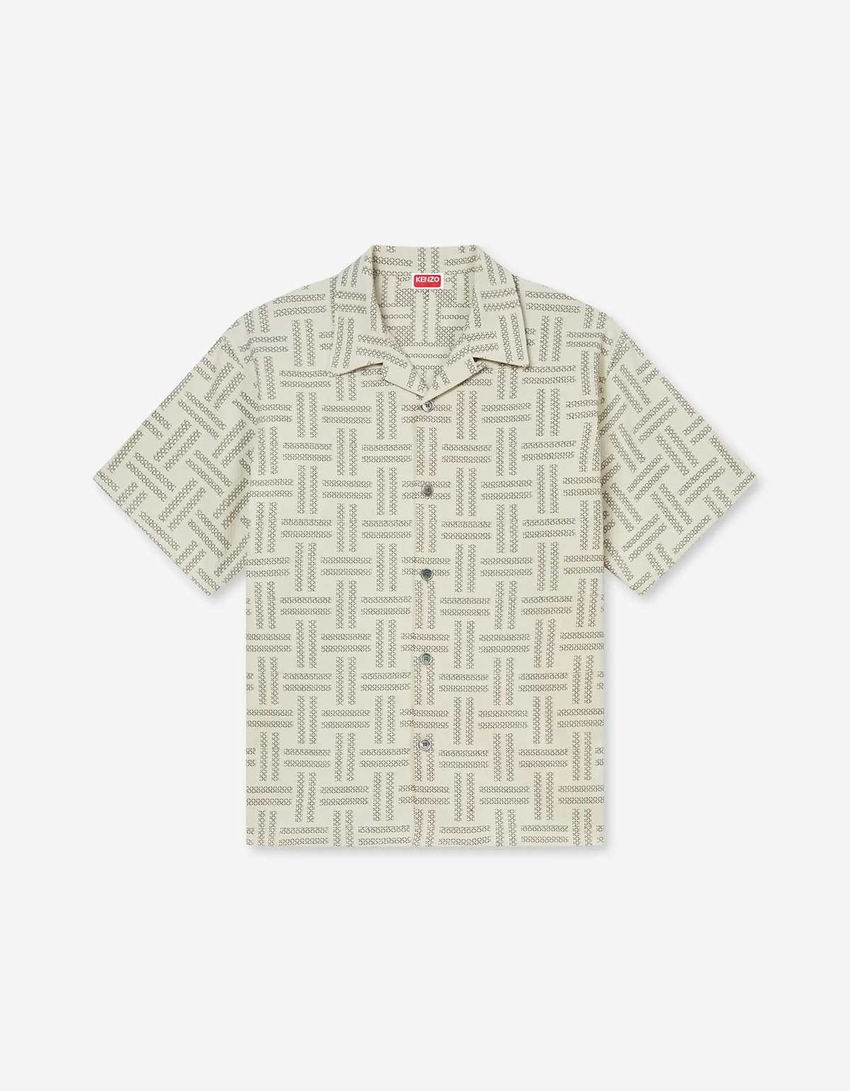 Kenzo Kenzo Weave Tan Hawaiian Shirt Size US S / EU 44-46 / 1 - 1 Thumbnail