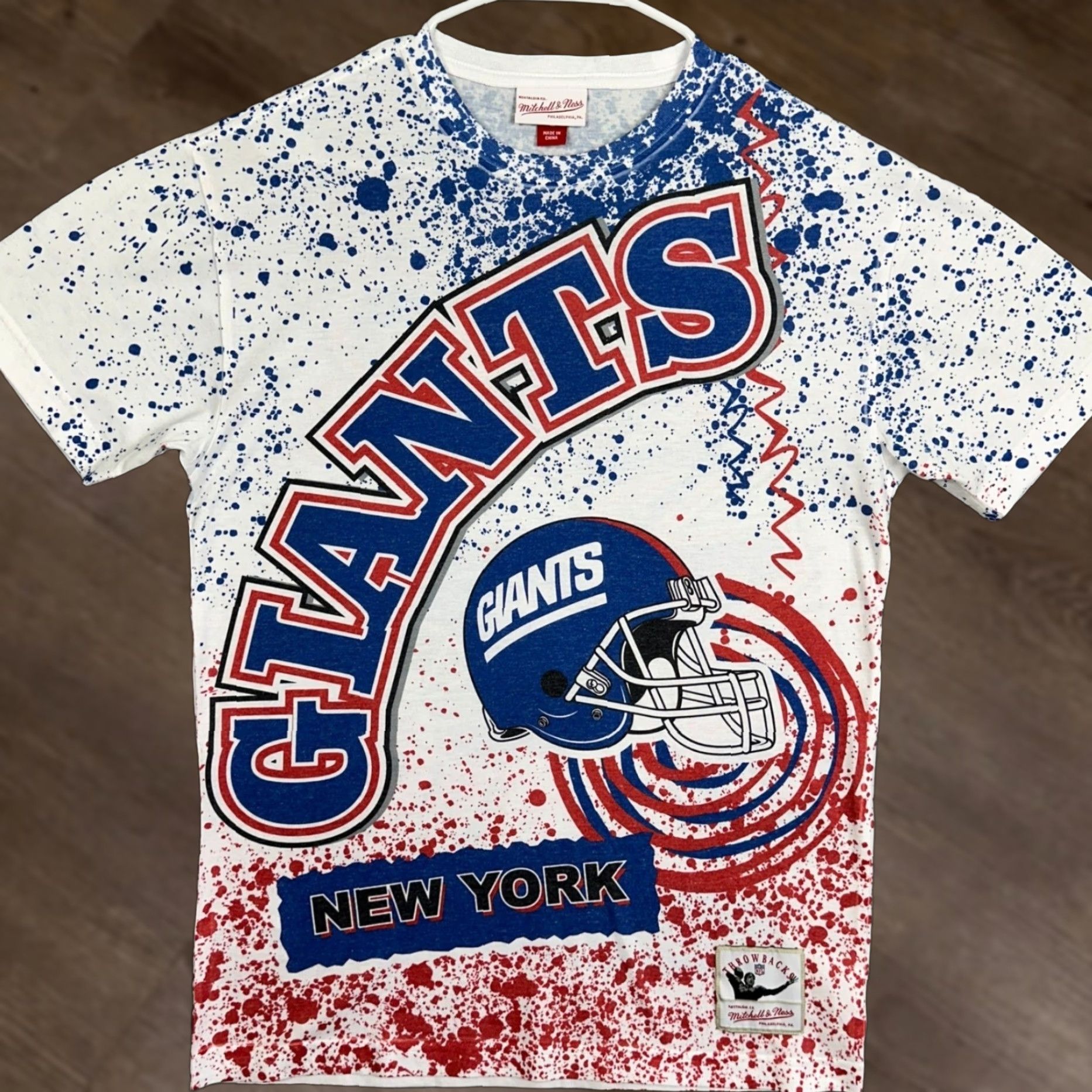 Mitchell & Ness VINTAGE New York Giants Mitchell Ness T-Shirt Mens S White Throwbacks Graphic Tee Size US S / EU 44-46 / 1 - 1 Thumbnail