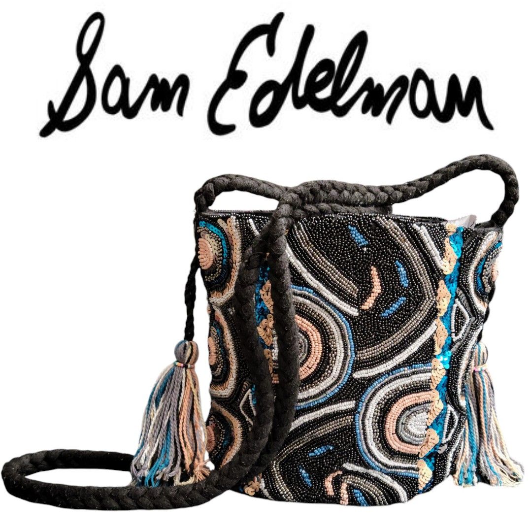 Sam Edelman Sam Edelman Multi Color Beaded Bucket Bag Crossbody Size ONE SIZE - 1 Thumbnail