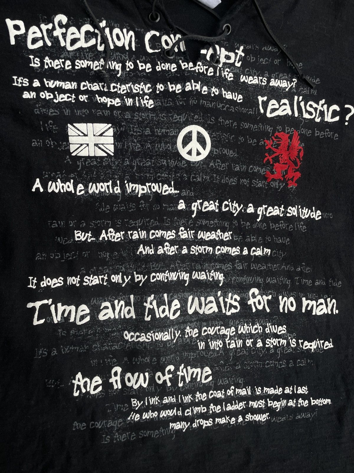 If Six Was Nine 2000s Japanese archive Lace-up Poem Long Sleeve Tee Vkei Size US S / EU 44-46 / 1 - 7 Thumbnail