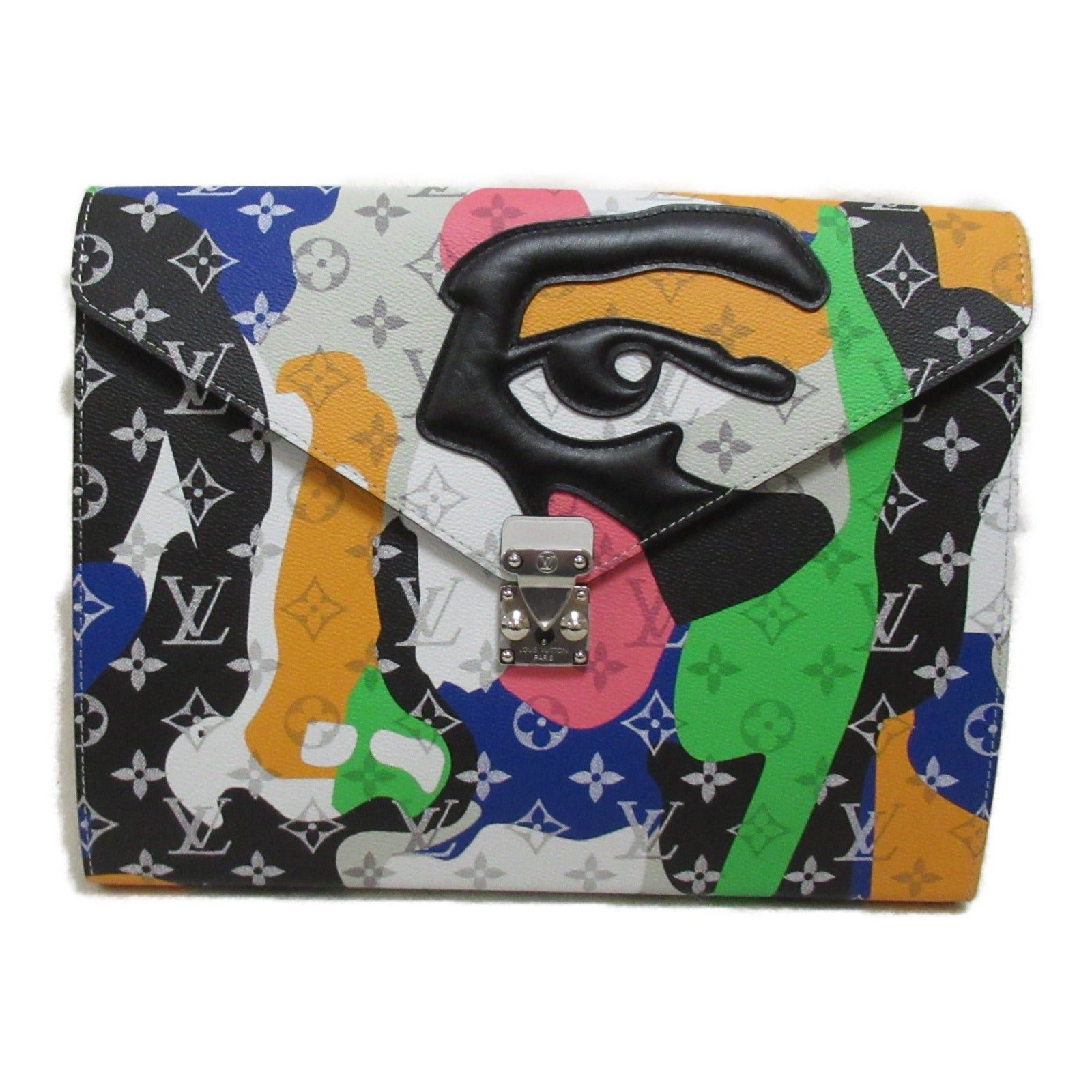 Louis Vuitton Louis Vuitton Folder Mark Second Bag Clutch Coated Canvas Monogram Multicolor Size ONE SIZE - 1 Thumbnail