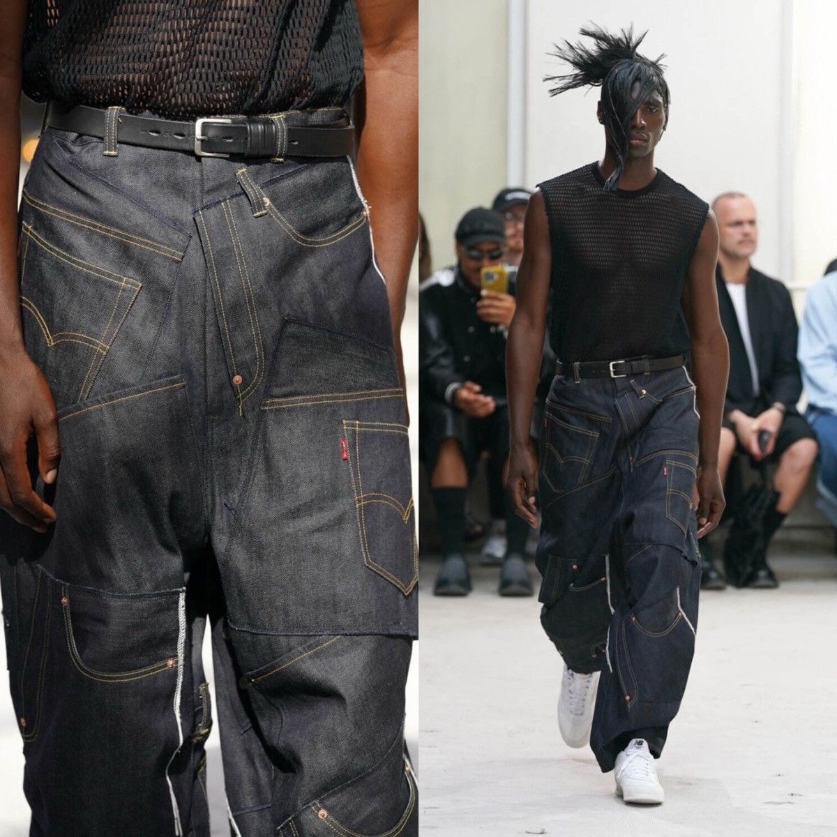 Junya Watanabe × Levi's 2024 Patchwork Runway Levi’s Denim Jeans Size US 32 / EU 48 - 3 Thumbnail