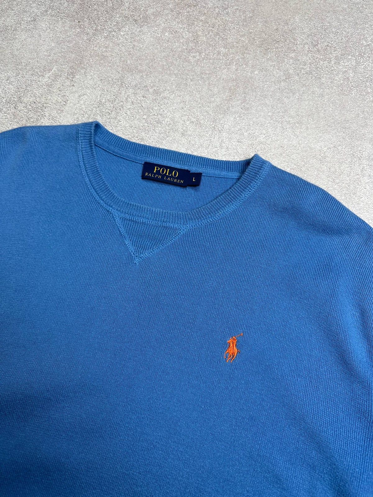 Polo Ralph Lauren Vintage Polo Ralph Lauren RRL Blue Mens Knit Sweater Rare L Size US L / EU 52-54 / 3 - 3 Thumbnail