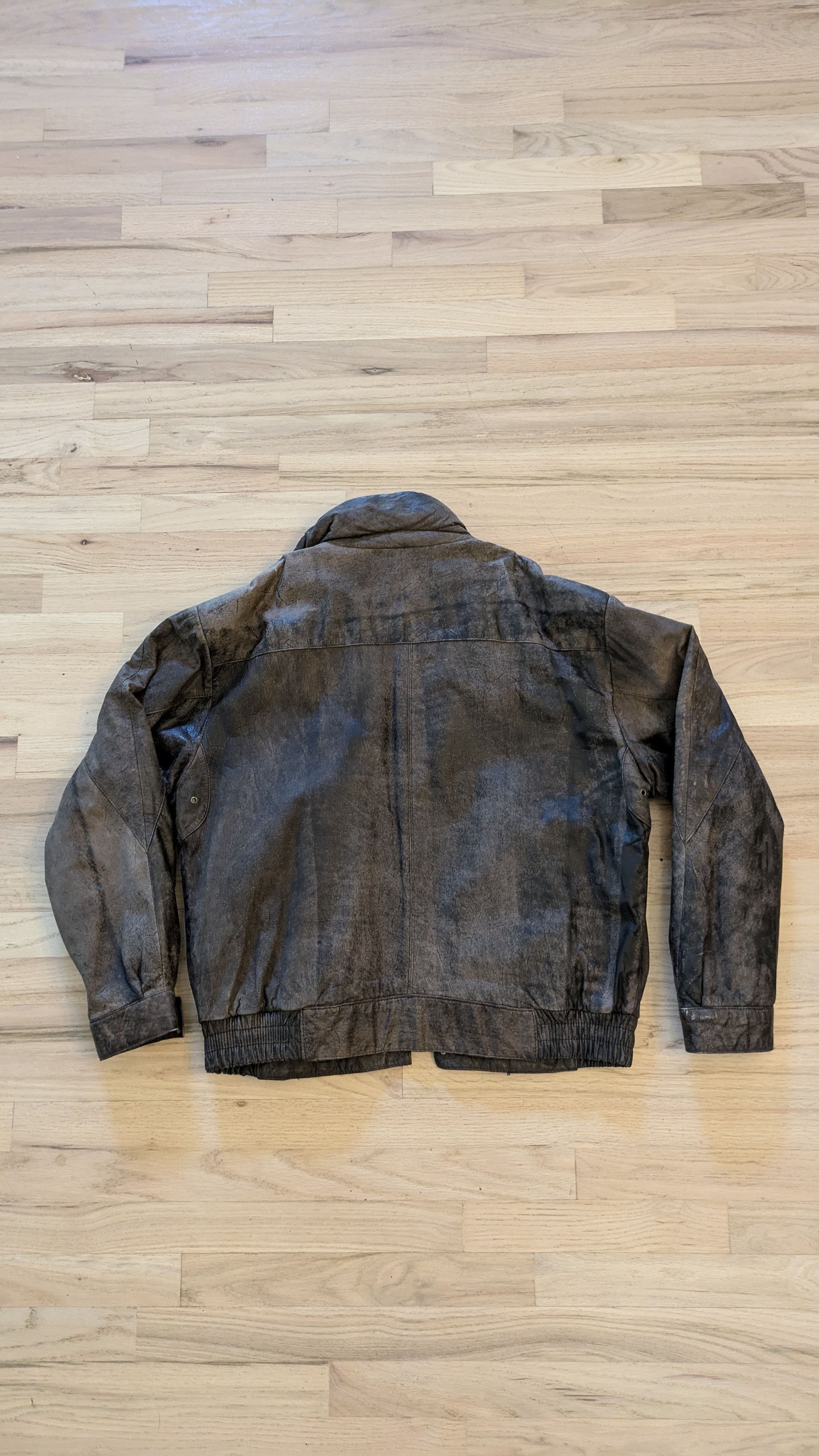 Vintage Genuine Leather Faded Brown Bomber Jacket Size US XL / EU 56 / 4 - 9 Thumbnail