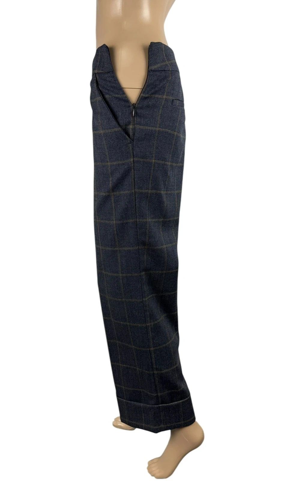 Peserico Peserico Wool Wide Leg Pants Crop Plaid size 42 Size 28" / US 6 / IT 42 - 7 Thumbnail