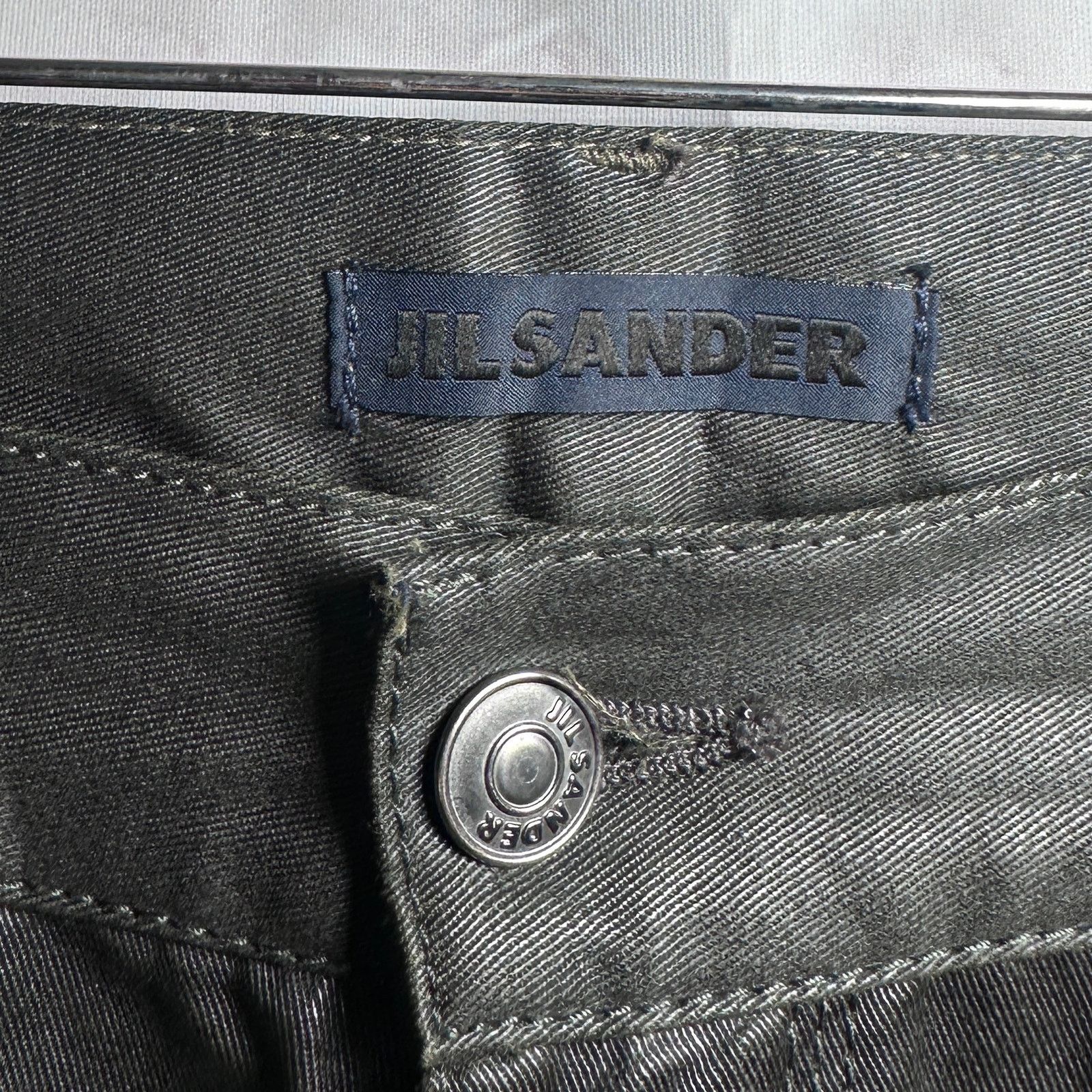 Jil Sander Forest Green Waxed Pants Size US 31 - 3 Thumbnail