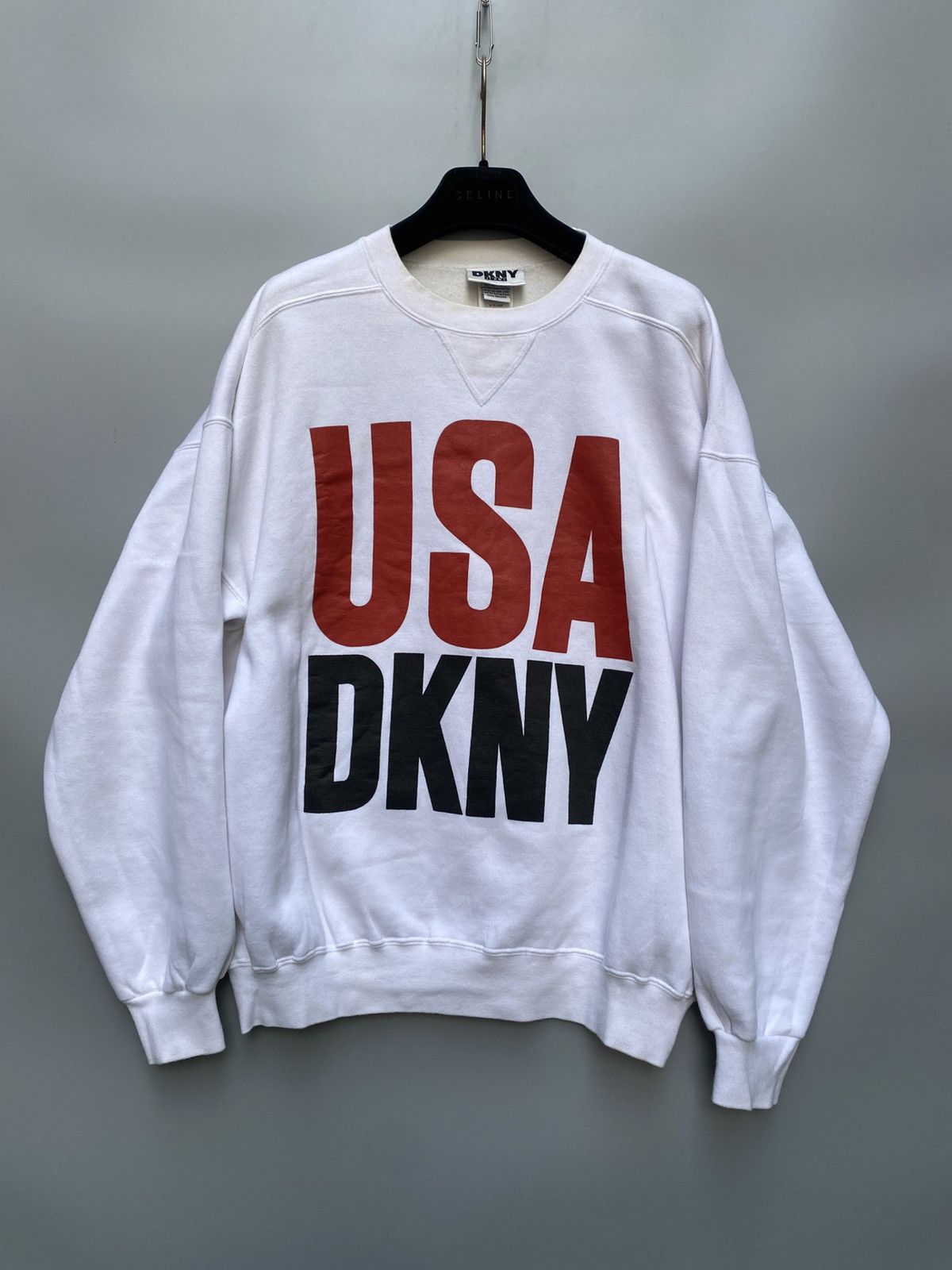 DKNY 90s DKNy Big Logo Sweatshirt Size US L / EU 52-54 / 3 - 1 Thumbnail