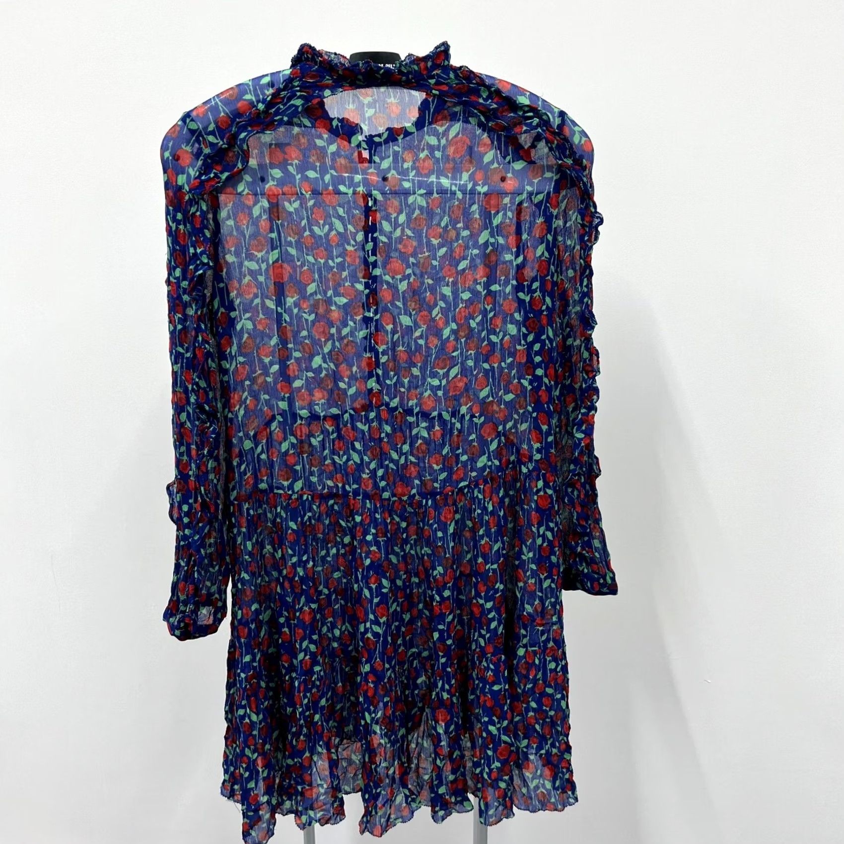 The Kooples The Kooples Rosa Printed Chiffon Mini Dress Ladies Size 1 Multicolor Floral 100% Viscose Dress Womens Small Pattern 90s? Size XS / US 0-2 / IT 36-38 - 5 Thumbnail