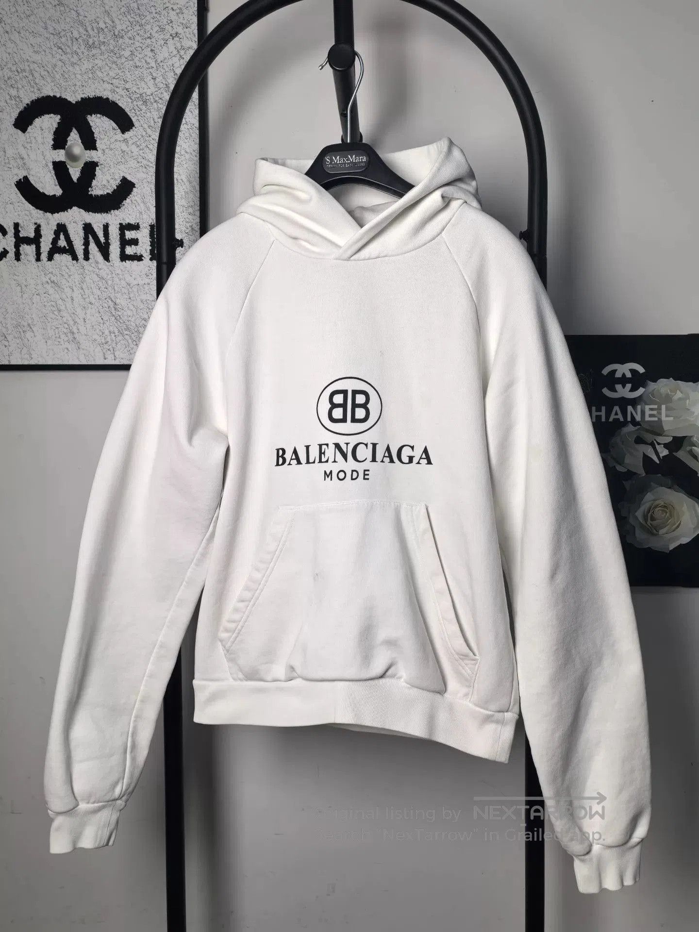 Authentic Balenciaga Sweatshirt in White.