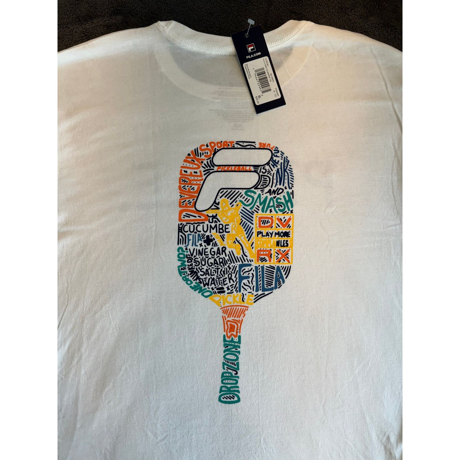 Fila FILA White Pickleball T-Shirt (XL) Size US XL / EU 56 / 4 - 4 Thumbnail