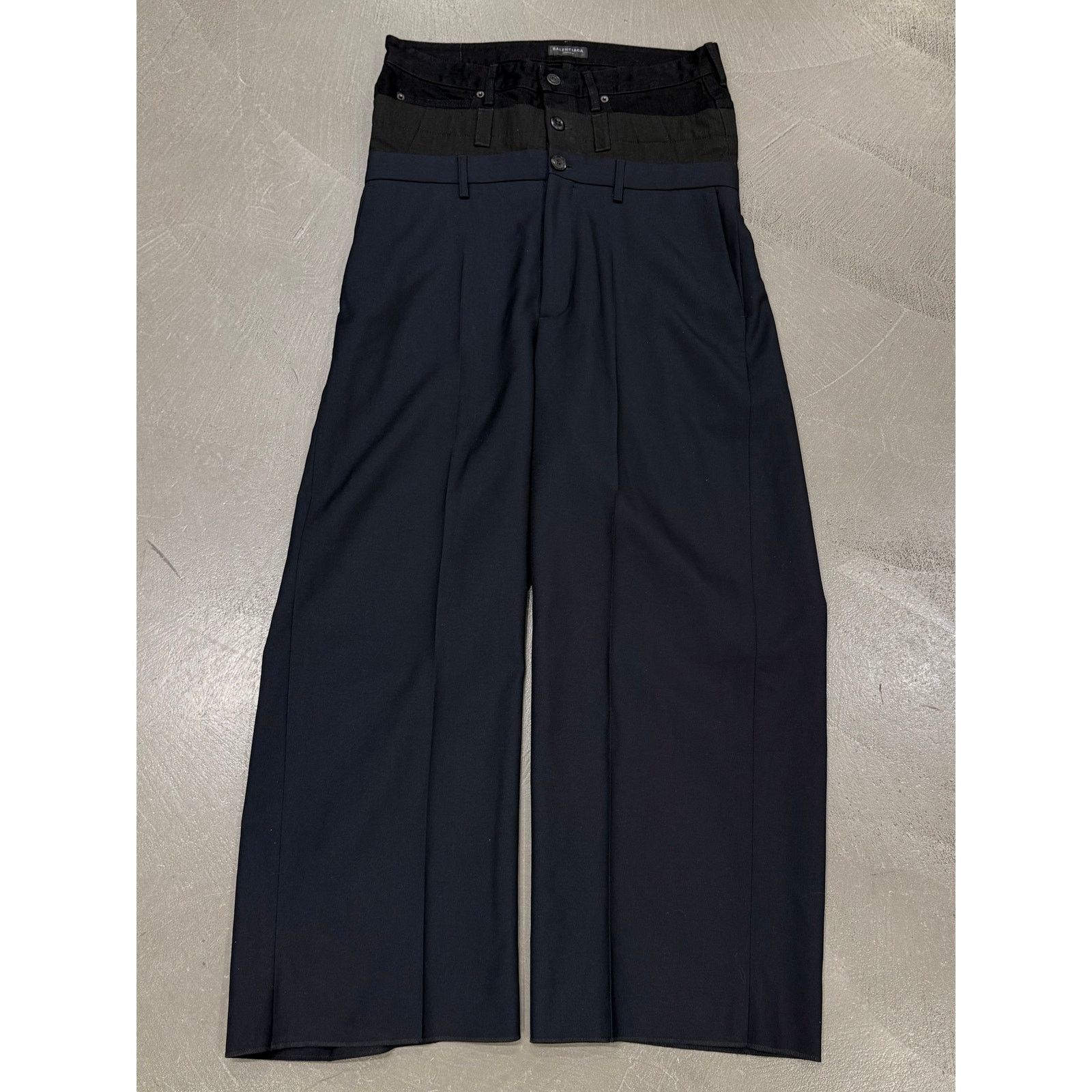 Balenciaga S/S2024 Balenciaga triple waist wide leg tailored pants Size US 29 - 1 Thumbnail