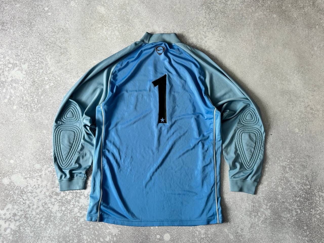 Nike × Vintage Vintage Nike Goalkeeper Long Sleeve Swoosh Logo Y2K Rare Size US L / EU 52-54 / 3 - 5 Thumbnail