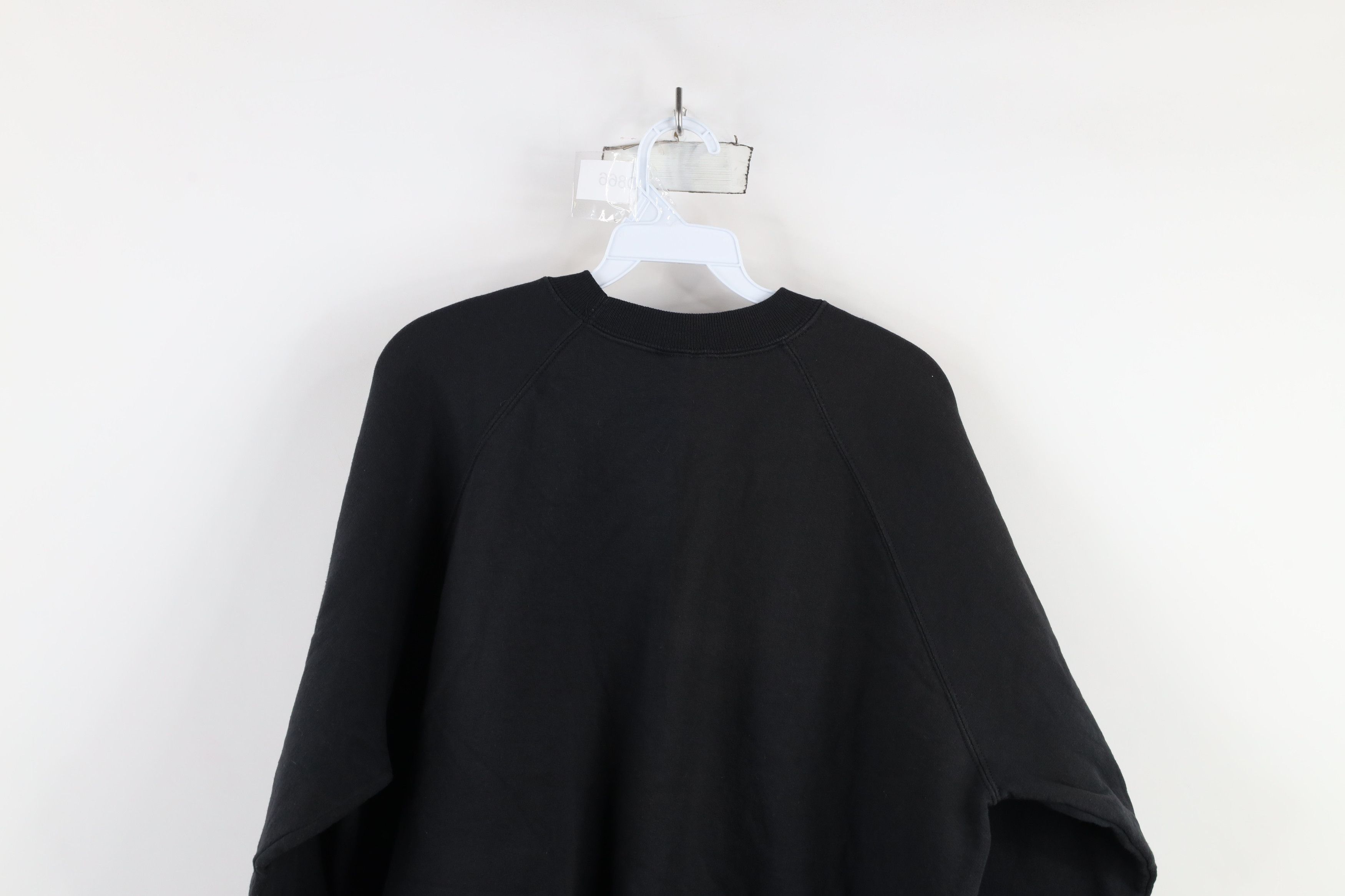 Vintage Vintage 90s Streetwear Faded Blank Crewneck Sweatshirt Black Size XL / US 12-14 / IT 48-50 - 10 Thumbnail
