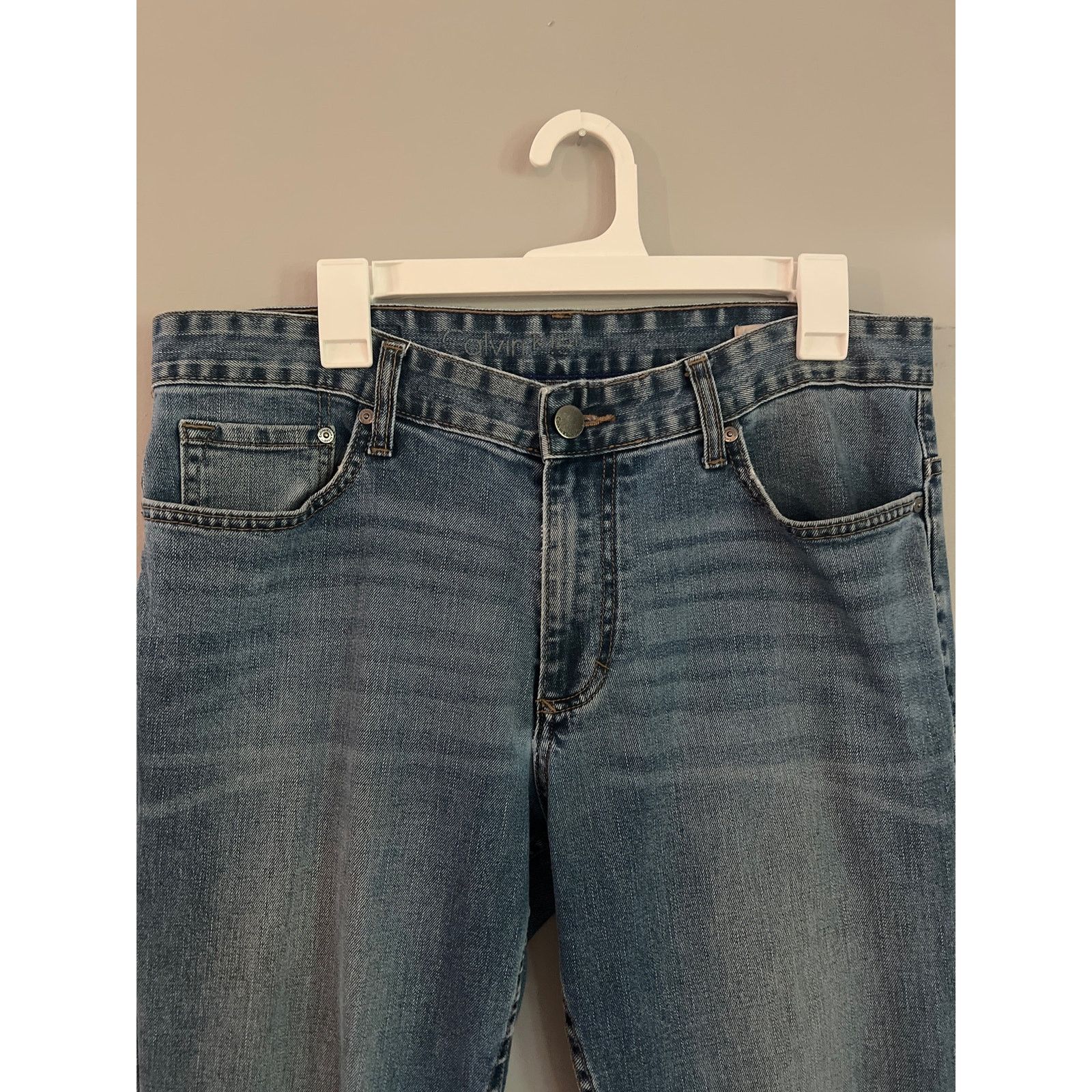 Calvin Klein CALVIN KLEIN SLIM STRAIGHT MENS JEANS 34/30 Size US 34 / EU 50 - 2 Thumbnail