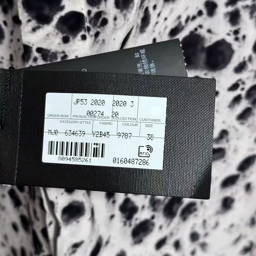 Saint Laurent Paris SAINT LAURENT ink splatter mulberry silk shirt Size US M / EU 48-50 / 2 - 5 Thumbnail