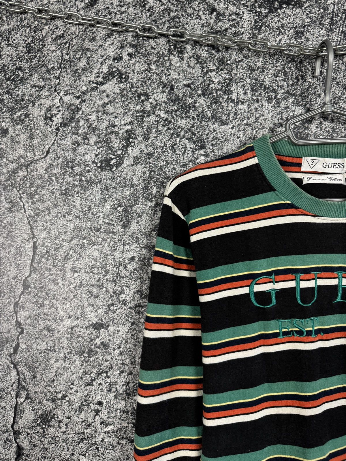 Guess Vintage Guess Striped Light Sweatshirt Premium Cotton Size US S / EU 44-46 / 1 - 3 Thumbnail