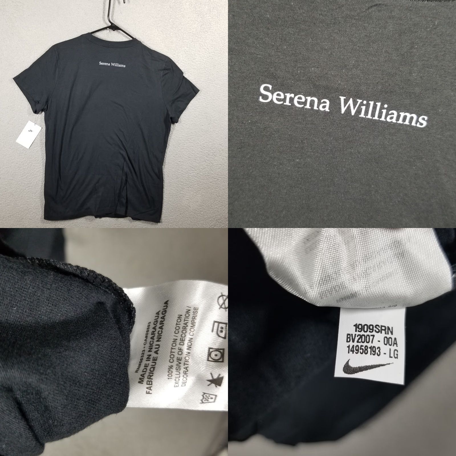 Nike VINTAGE Nike Women's T-Shirt Large Black Serena Williams Tennis Quote Graphic 2021 Collection Size L / US 10 / IT 46 - 8 Thumbnail