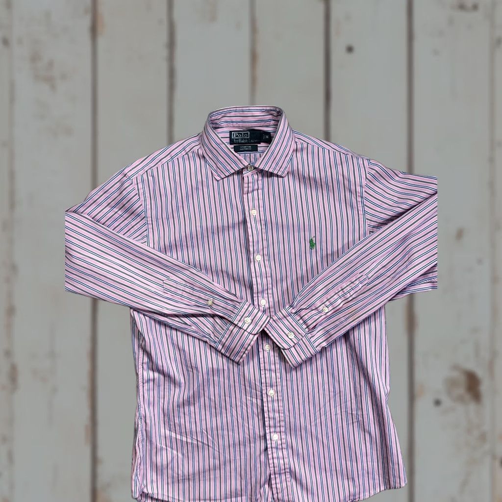 Polo Ralph Lauren Polo Ralph Lauren Stanton Shirt Mens M Pink Stripe Custom Fit Button Down Shirt Size US M / EU 48-50 / 2 - 1 Thumbnail