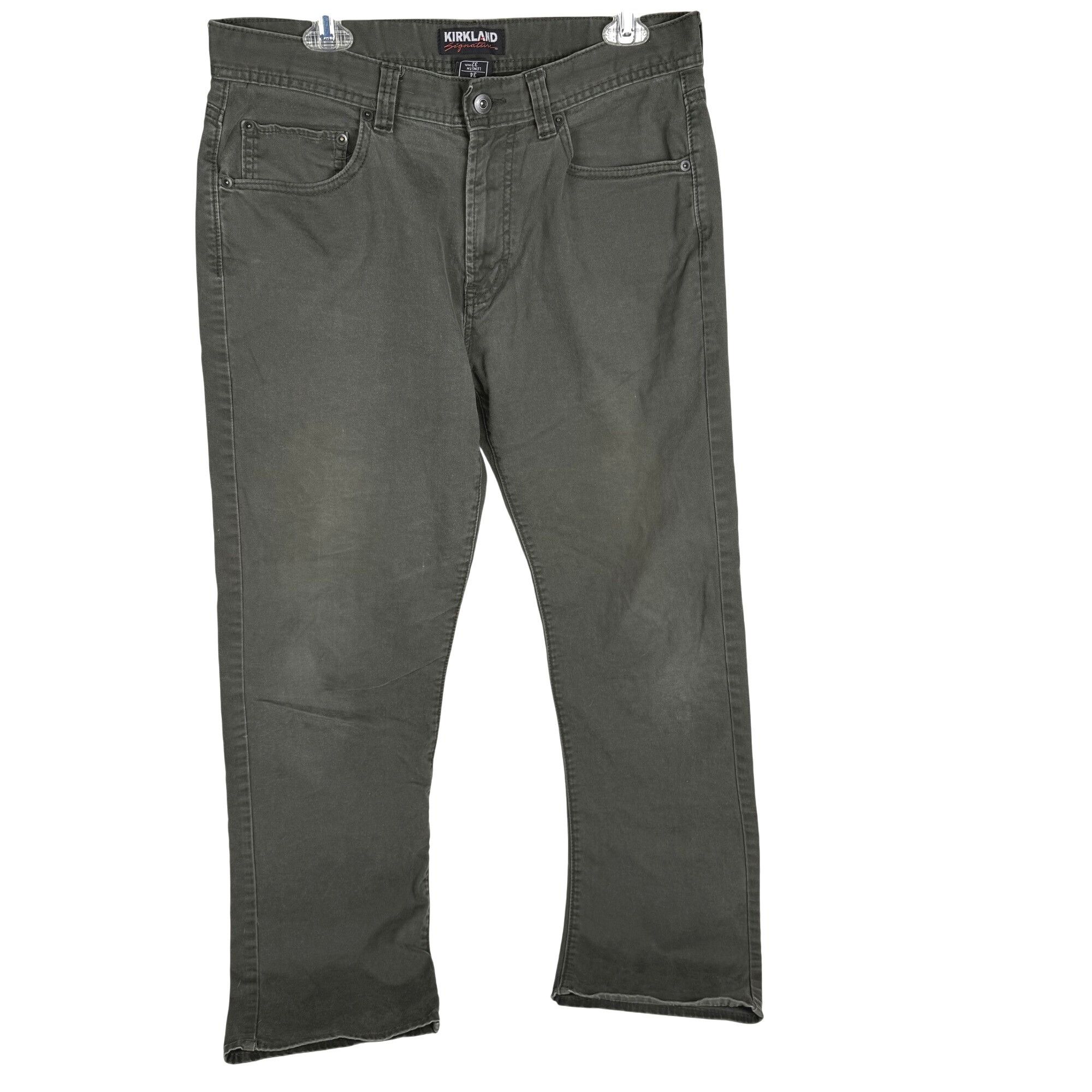 Other Kirkland Signature Men's 5-Pocket Pants Olive Green 34 x 32 Size US 34 / EU 50 - 2 Thumbnail
