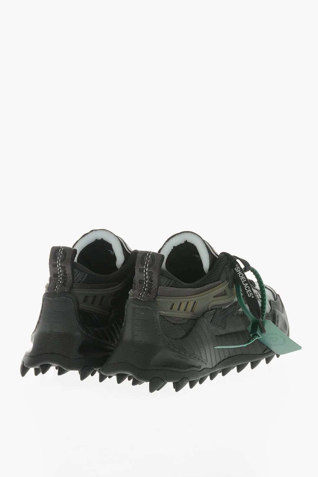 Off-White og1mm0426 Leather & Fabric Chunky Sneakers in Black Size US 5 / IT 35 - 2 Thumbnail