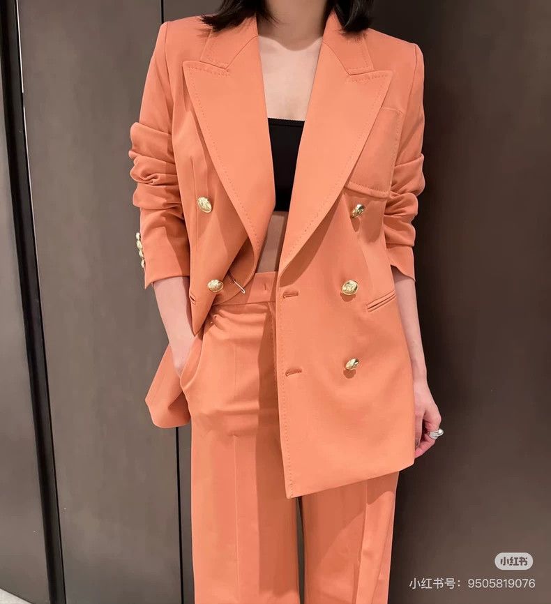 Max Mara Max Mara Double-breasted Camel Suit Jacket Size L / US 10 / IT 46 - 9 Thumbnail
