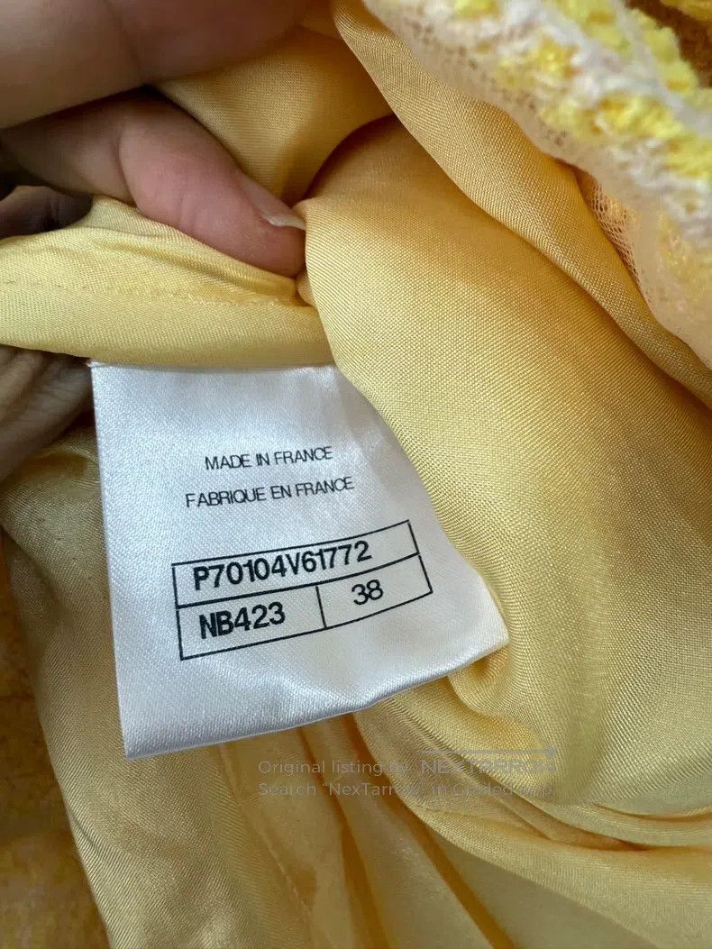 Chanel Chanel 21P chick yellow twill tweed skirt Size 25" / US 0 / IT 36 - 4 Thumbnail