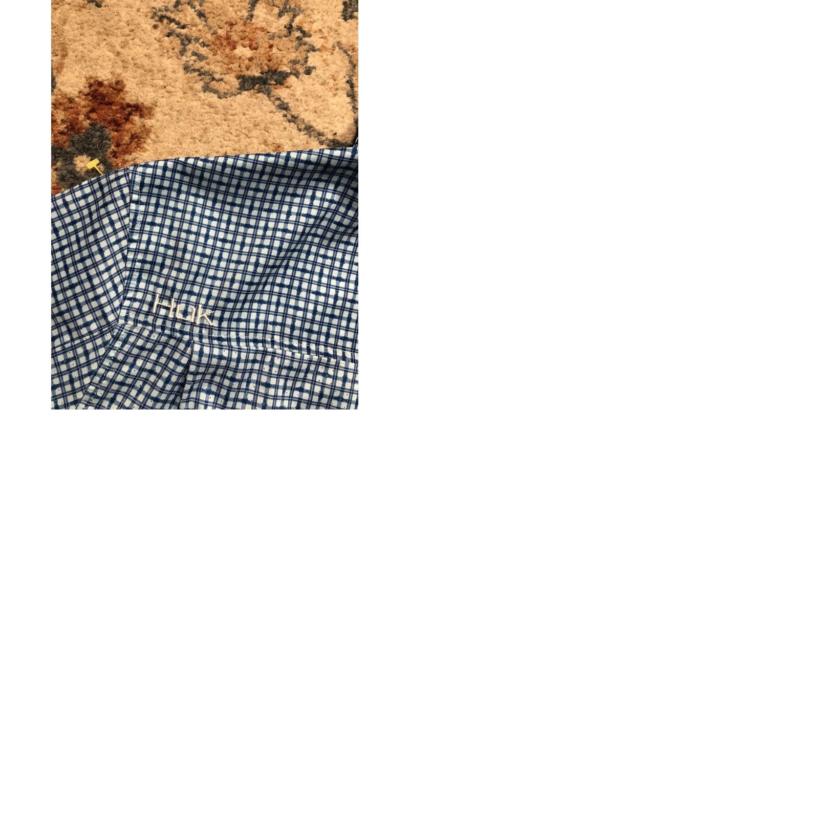 Vintage Huk Shirt Mens Medium Blue Check Short Sleeve Button Front Fishing Performance Size US M / EU 48-50 / 2 - 9 Thumbnail