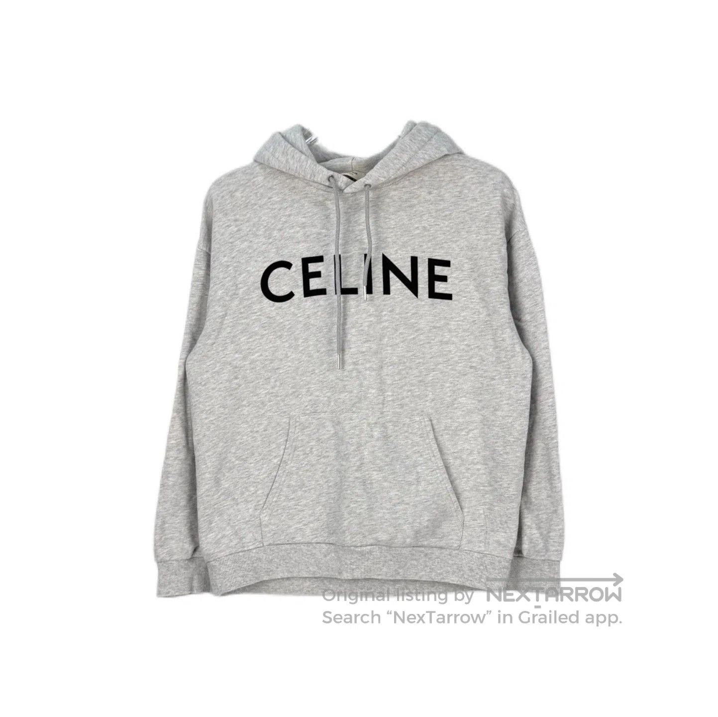 Celine Celine Gray Large Logo Hoodie. Size US M / EU 48-50 / 2 - 1 Thumbnail