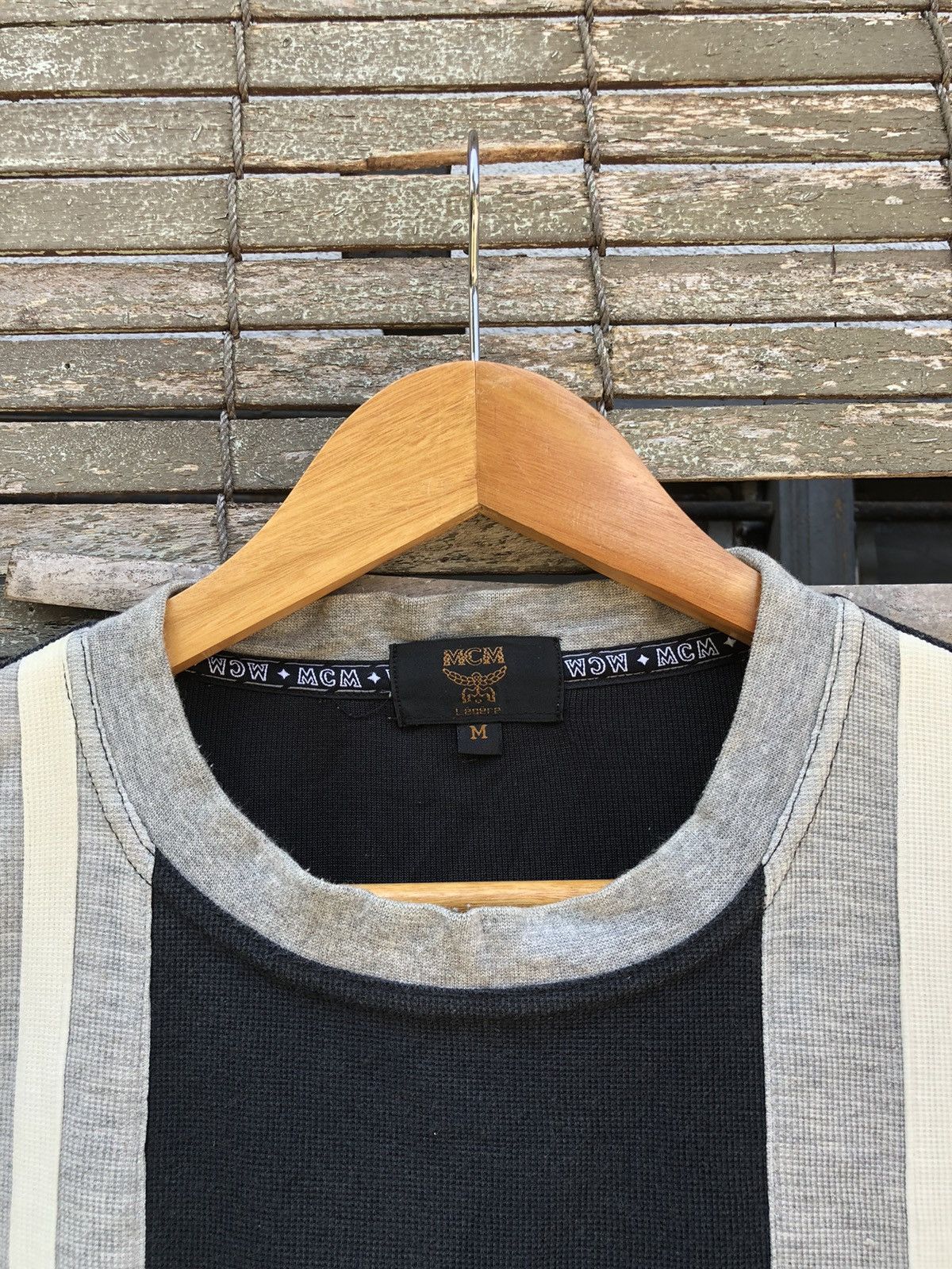 MCM Vintage 90s MCM Legere Single Pocket Colour Block Tshirt Size US L / EU 52-54 / 3 - 4 Thumbnail
