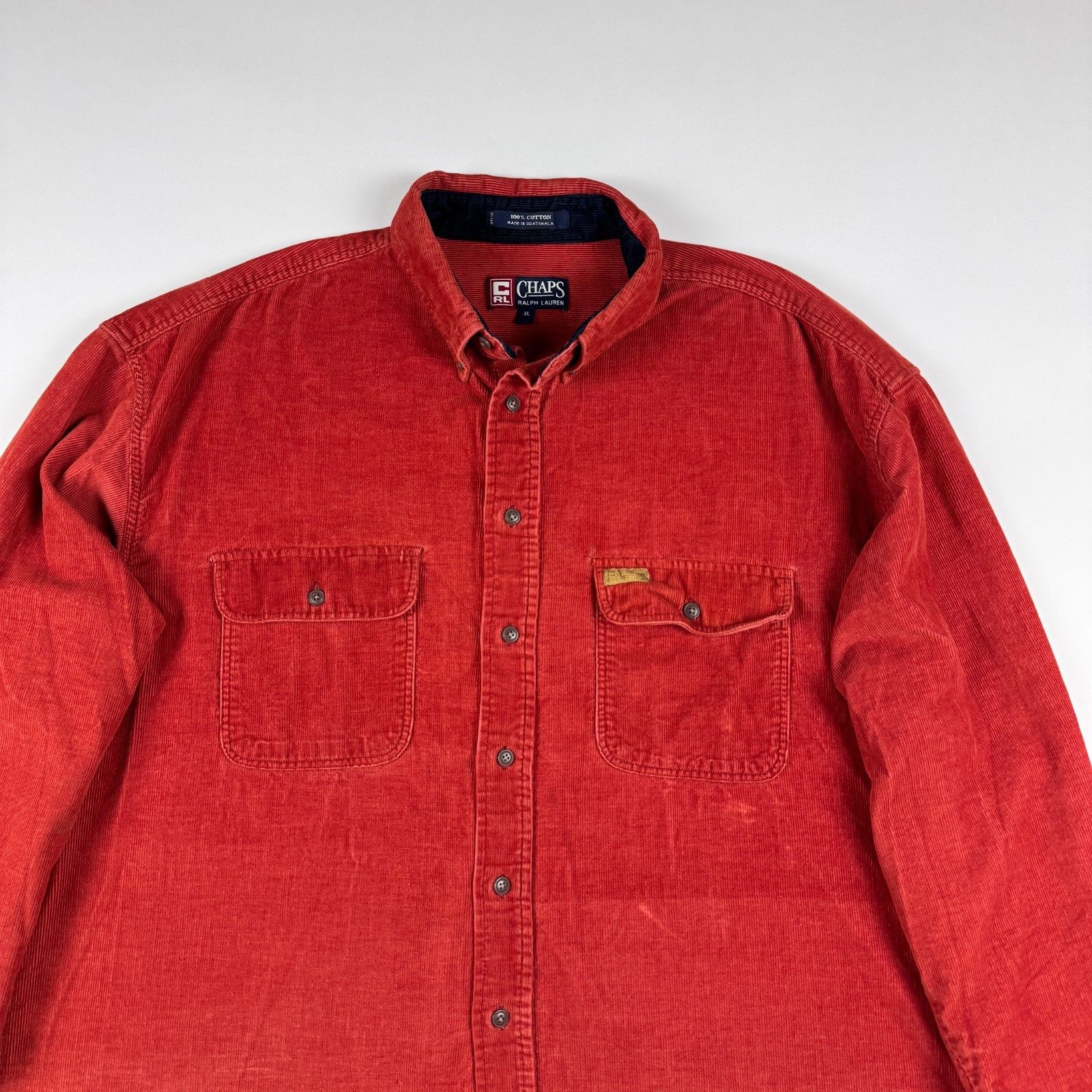 Chaps Ralph Lauren Chaps Ralph Lauren Corduroy Shirt XL Red Preppy 90s Workwear Size US XL / EU 56 / 4 - 2 Thumbnail