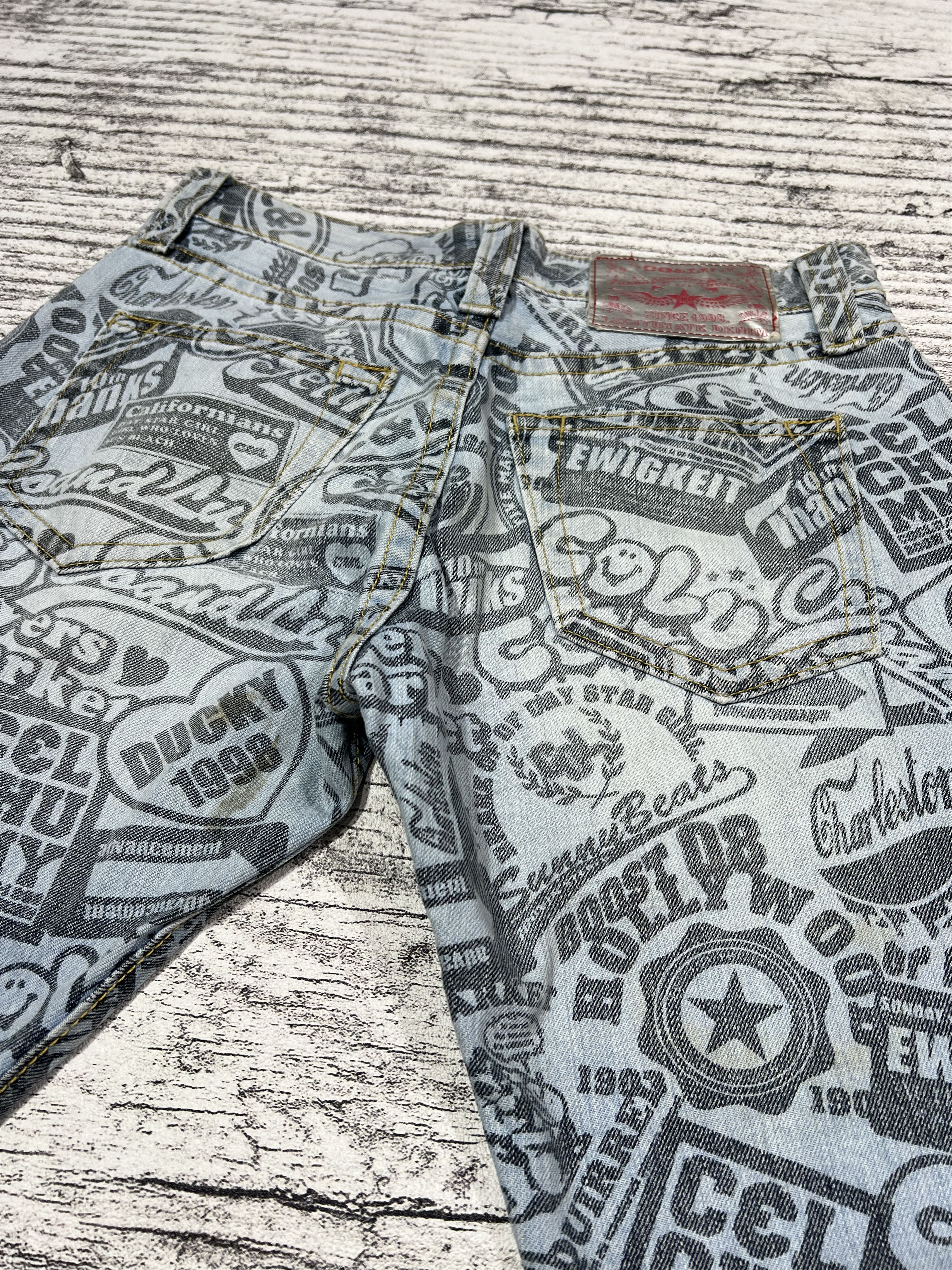 Japanese Brand 2000s Hysteric Poem Denim Jorts y2k Lgb Ifsixwasnine Size US 30 / EU 46 - 8 Thumbnail