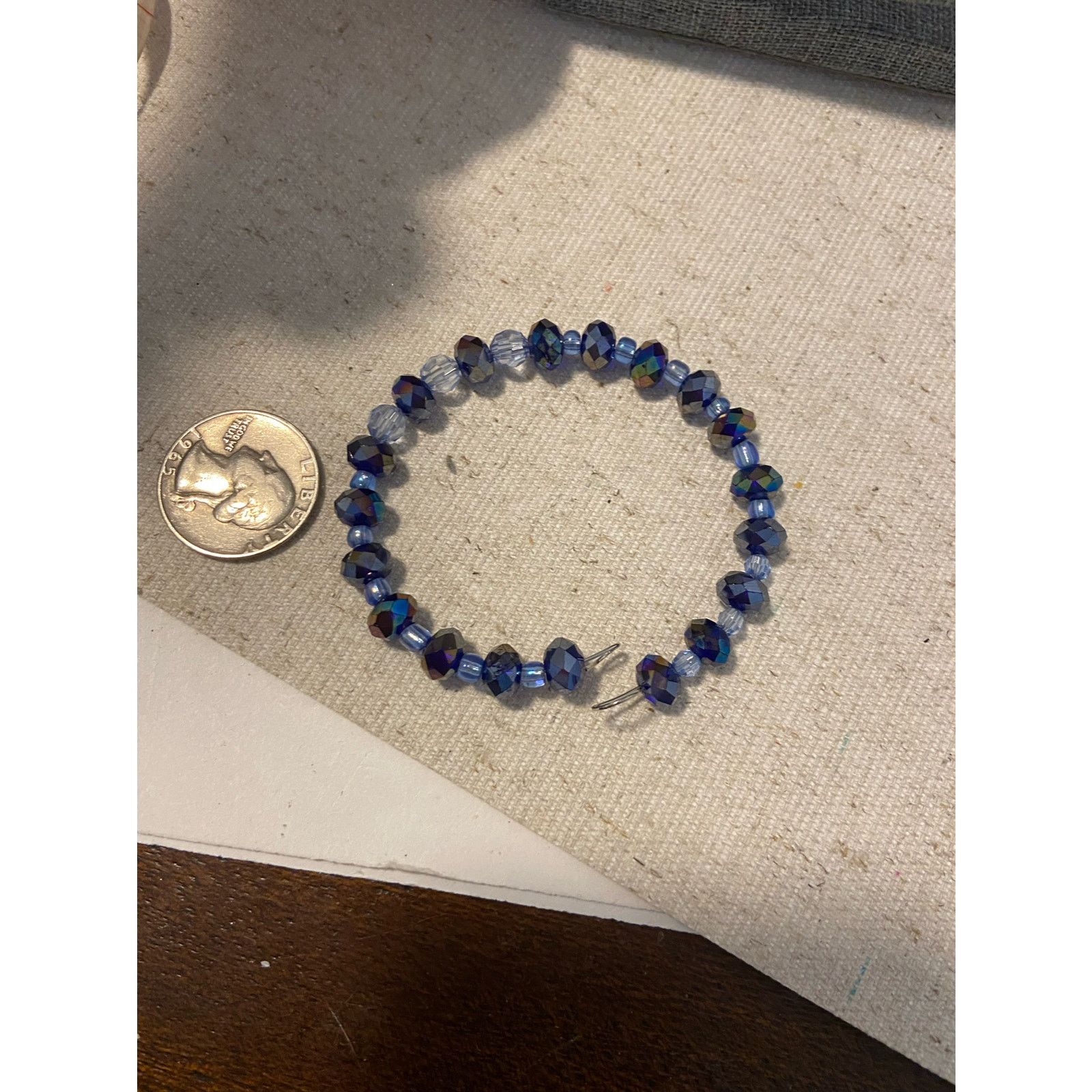 Handmade Handmade upcycled vintage bead bracelet iridescent Size ONE SIZE - 3 Thumbnail