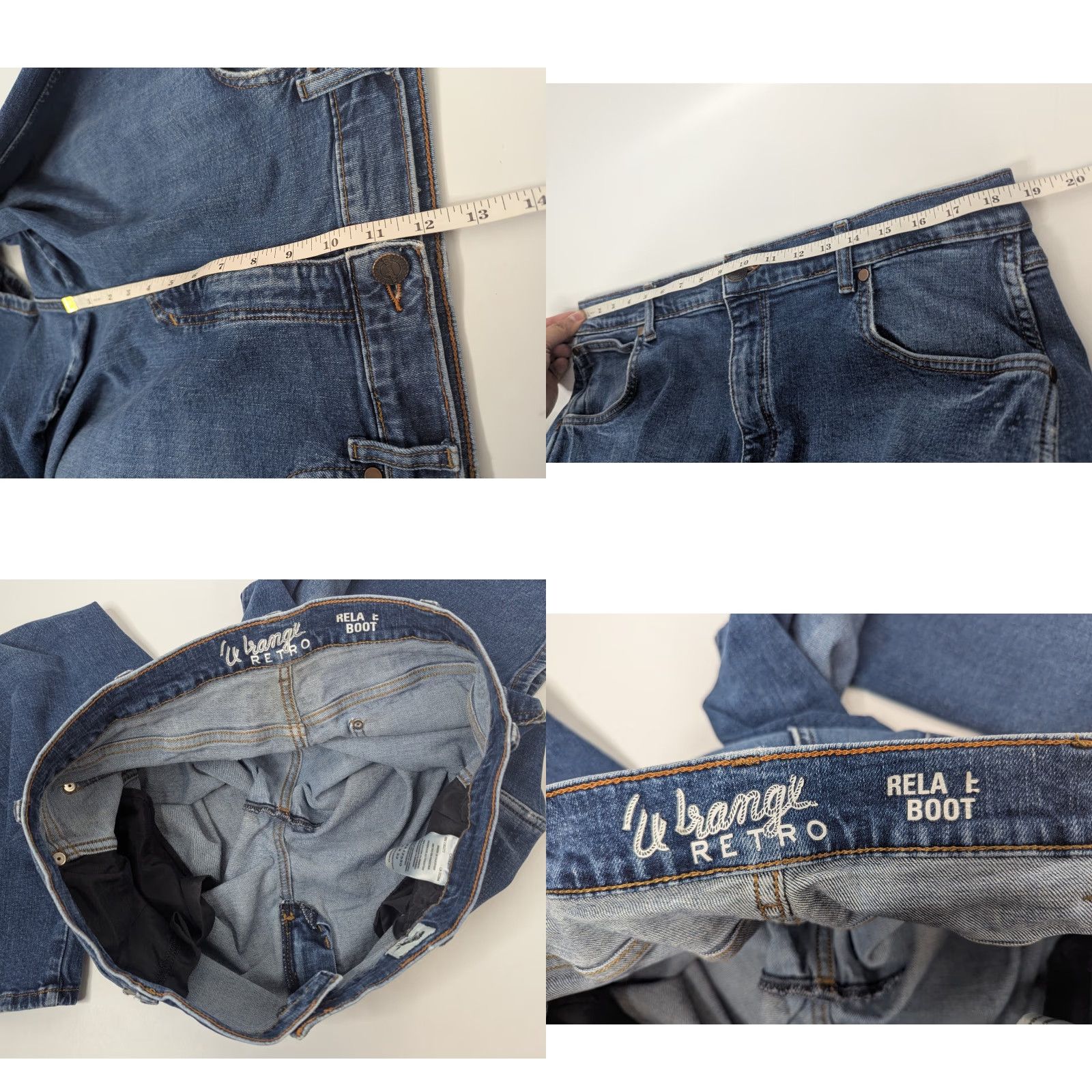 Wrangler Wrangler Retro Jeans Mens 36x32 Blue Denim Stretch Straight 5-Pocket Design Cowboy Western Boot Part of Wrangler Retro Collection Mens Size US 36 / EU 52 - 8 Thumbnail
