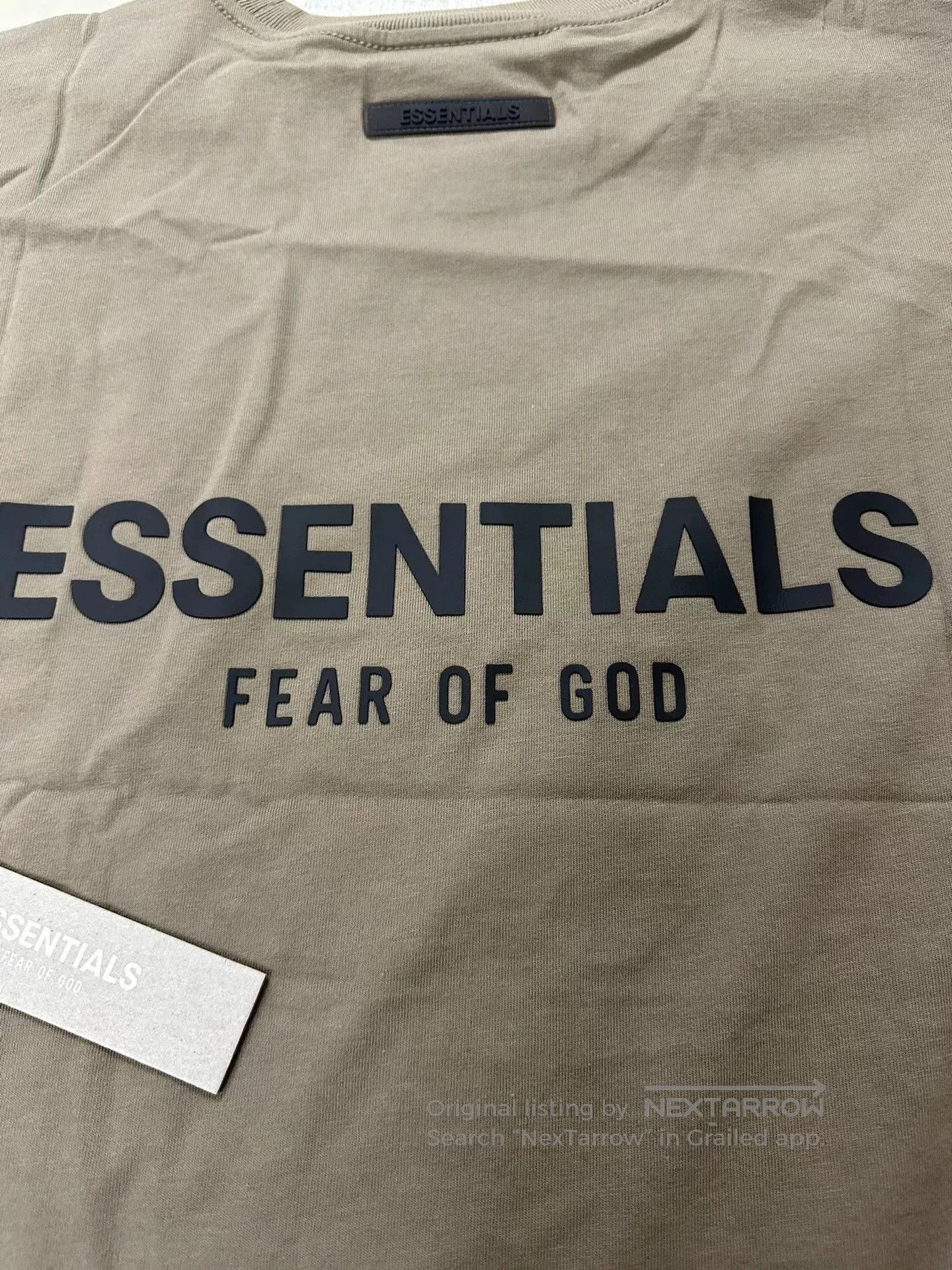 Fear of God FOG Essentials SS21 Taupe Short Sleeve M. Size US M / EU 48-50 / 2 - 4 Thumbnail