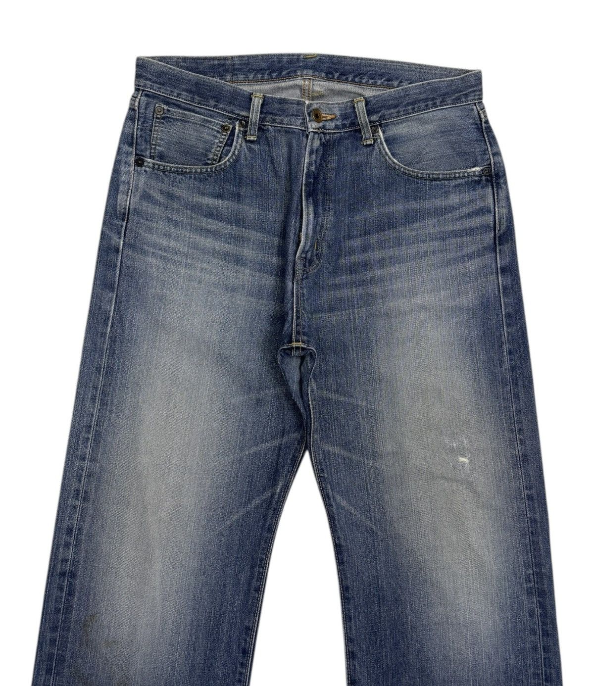 Edwin × Undercover DISTRESSED DENIM EDWIN 505x SELVEDGE BAGGY JEANS UNDERCOVER Size US 33 - 8 Thumbnail