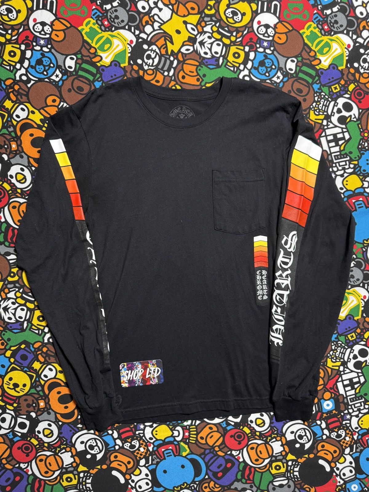 Chrome Hearts Chrome Hearts Black Charge Up Long Sleeve Tee Size US M / EU 48-50 / 2 - 2 Thumbnail