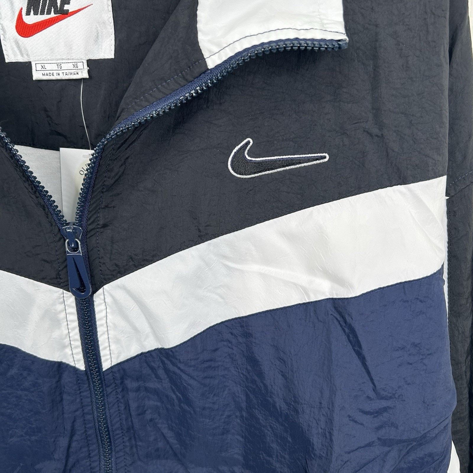 Nike 90’s Nike Full Zip Windbreaker Black White Navy Size XL Size US XL / EU 56 / 4 - 3 Thumbnail