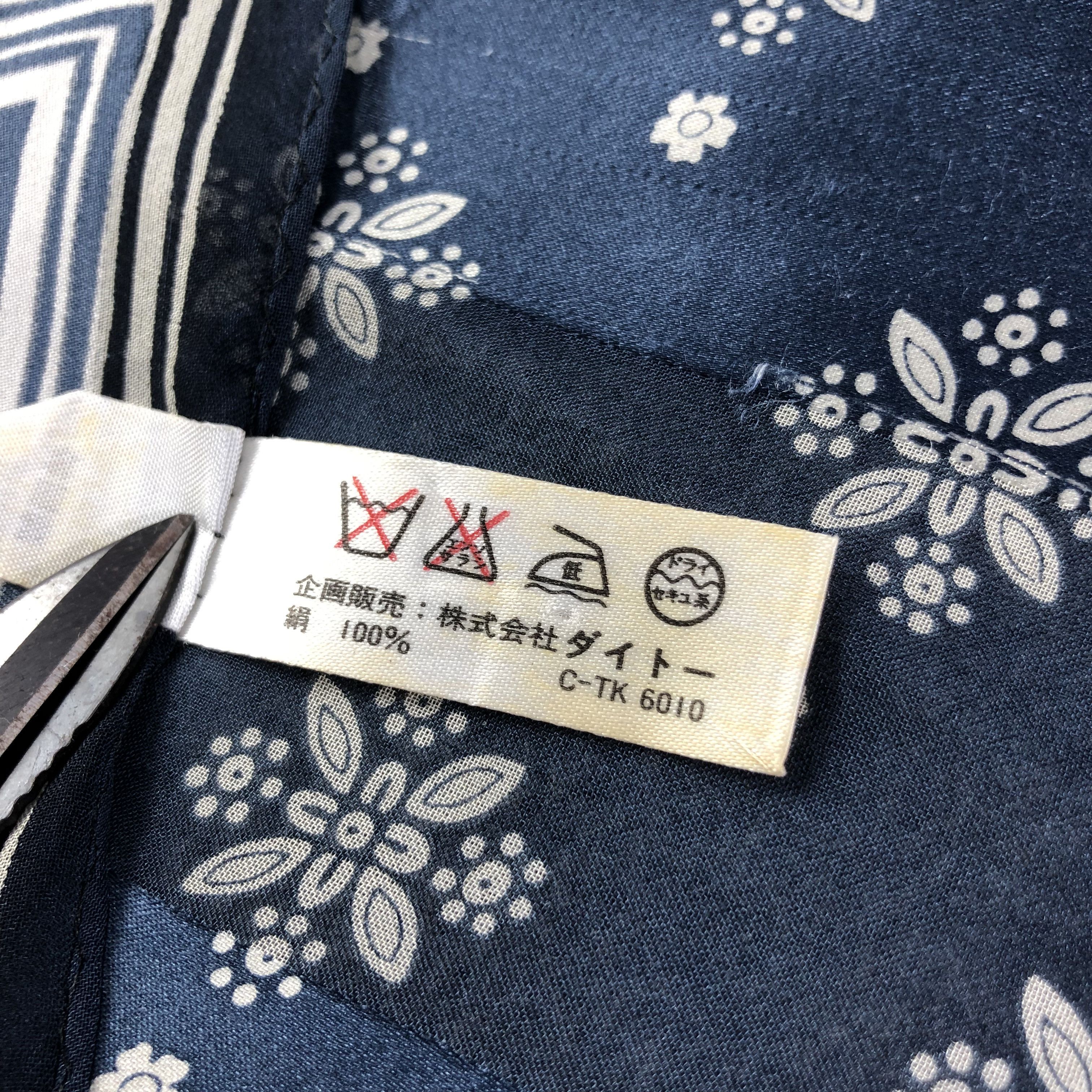 Vintage Marie France Floral Slit Thread Silk Scarf M838 Size ONE SIZE - 5 Thumbnail